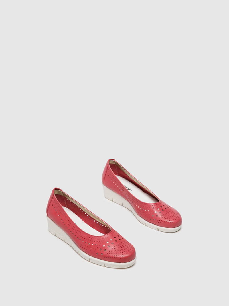The Flexx Sapatos com Cunha em Vermelho