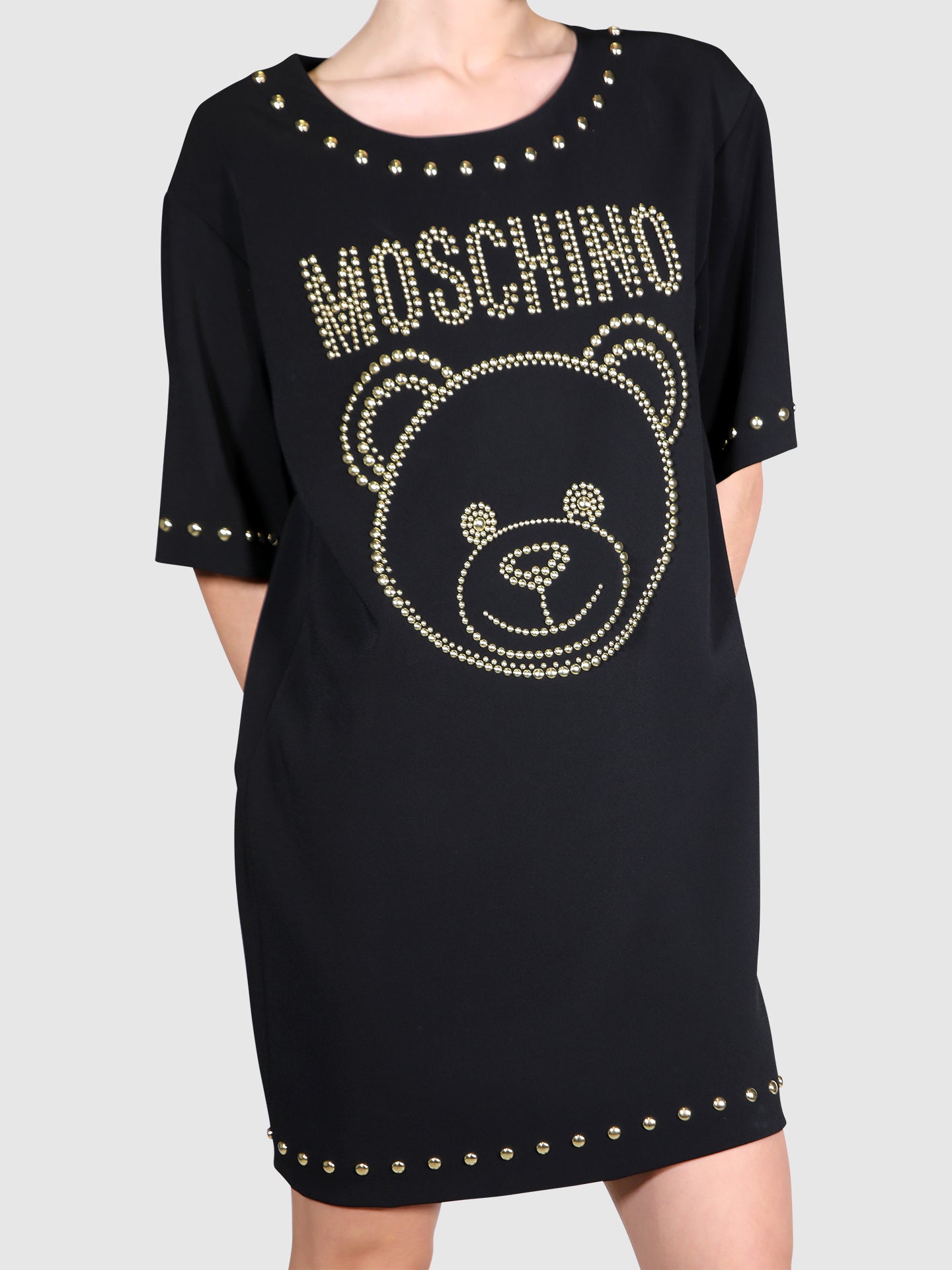 Moschino Vestido c/ Tachas Urso