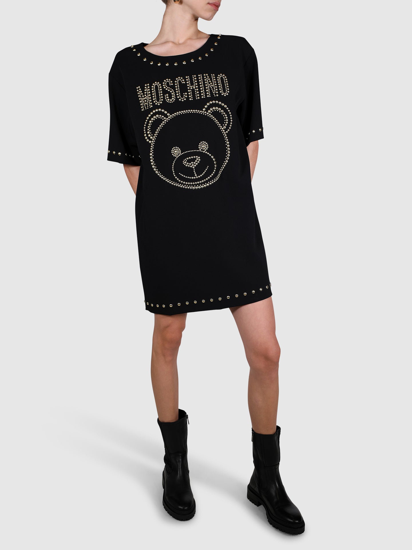 Moschino Vestido c/ Tachas Urso