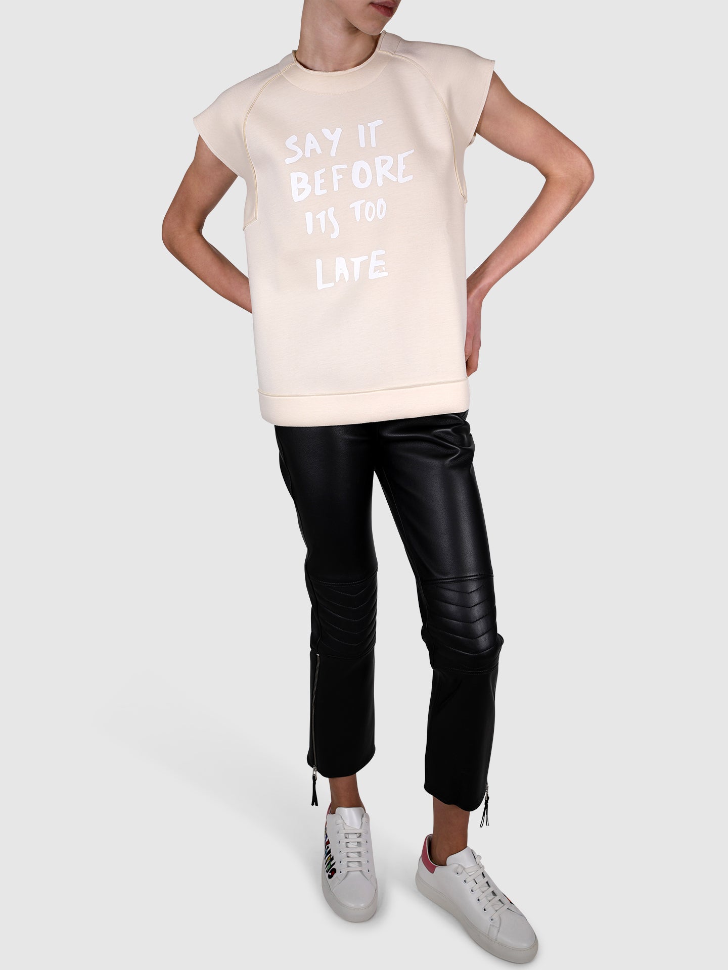 Malene Birger Sweater Bege c/ Letras