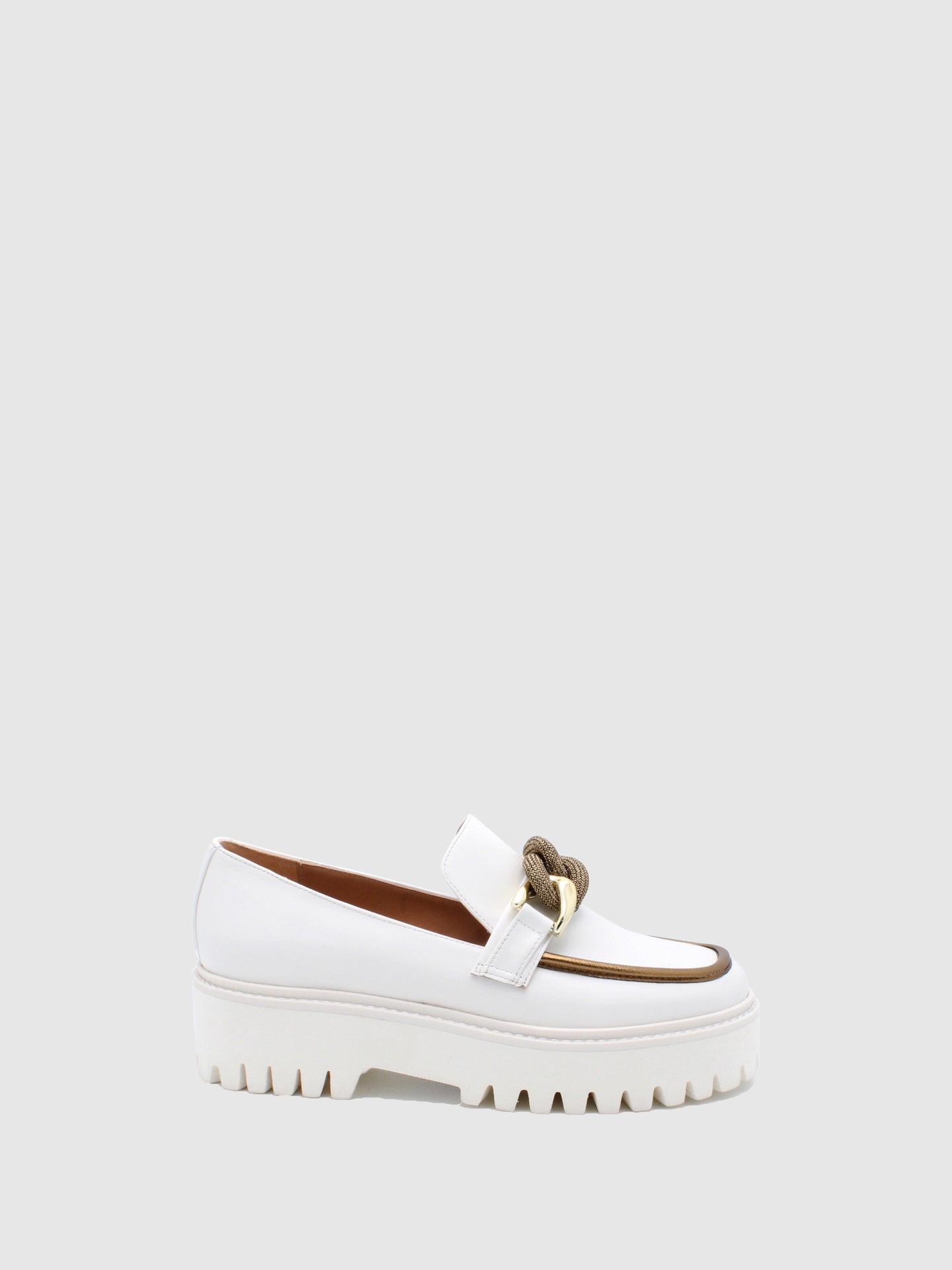 JJ Heitor Loafers com Apliques Hunky Panky Off White/Gold