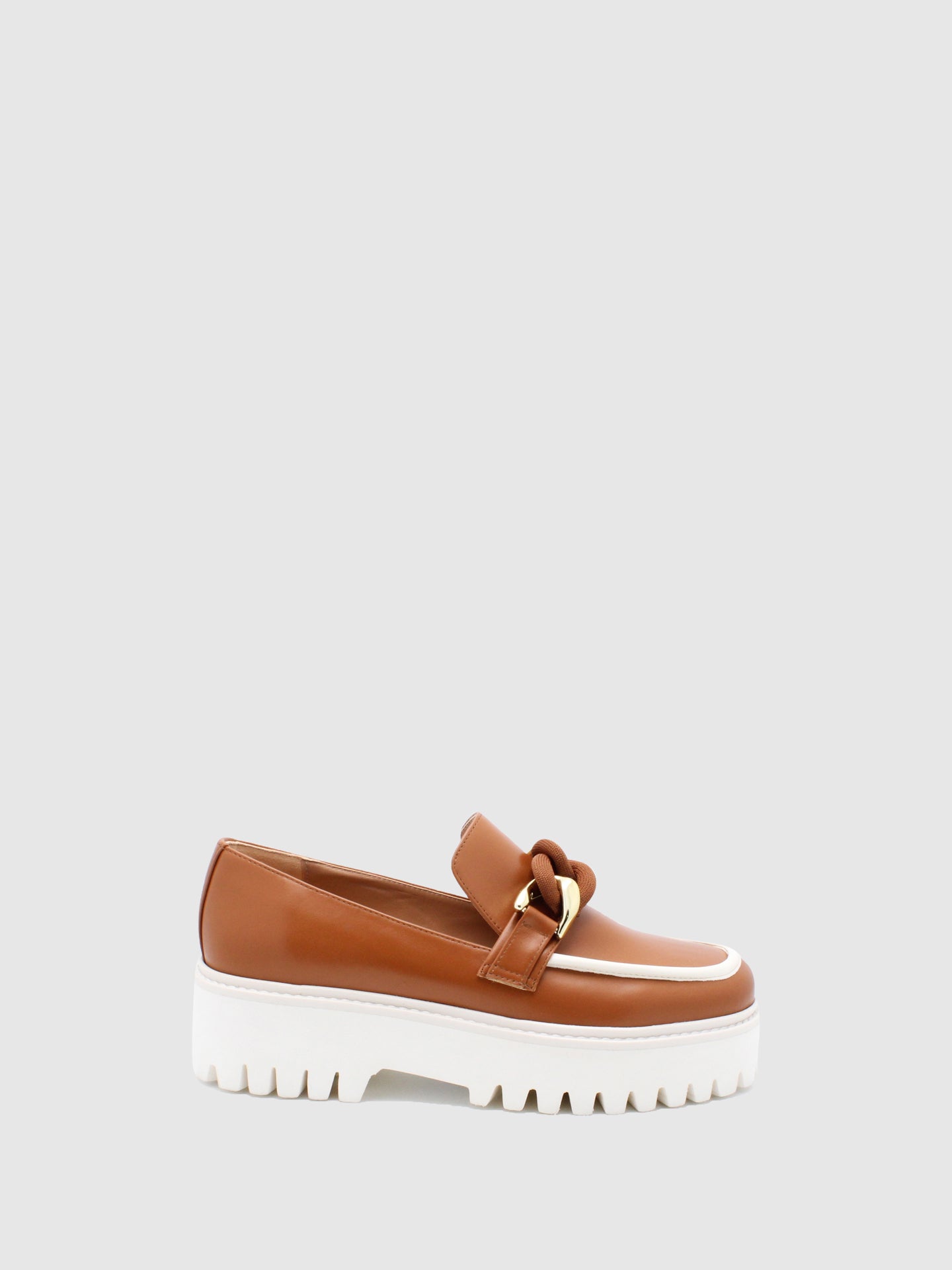 JJ Heitor Loafers com Apliques Hunky Panky Camel/Off White