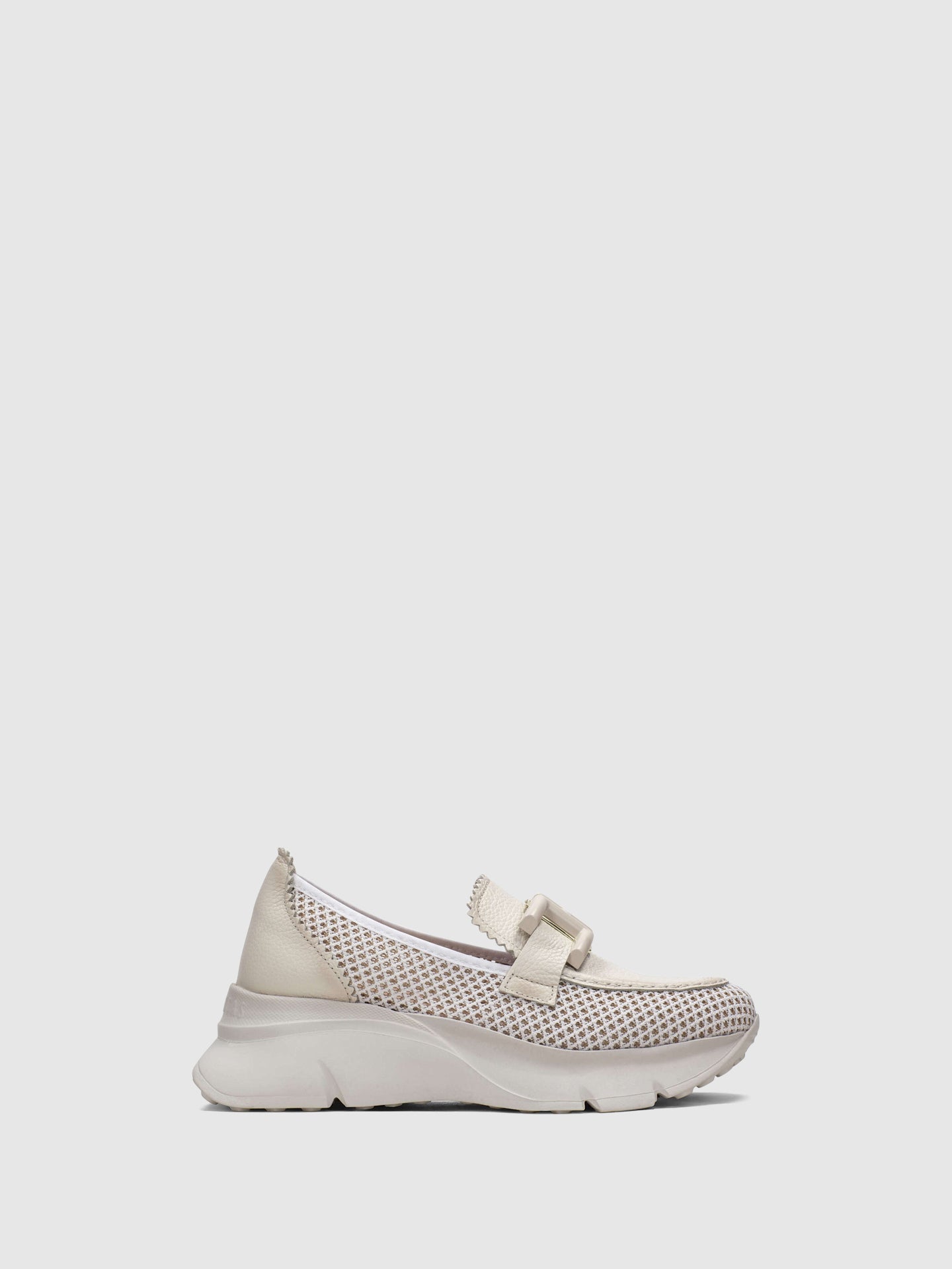 Hispanitas Sapatos com Apliques em Branco Cru