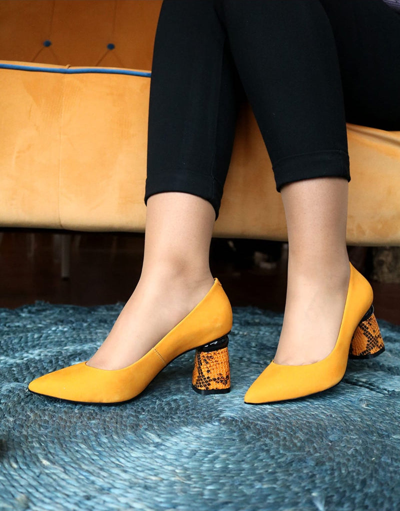 Parodi Passion Sapatos de Salto Grosso 77/1580 Amarelo