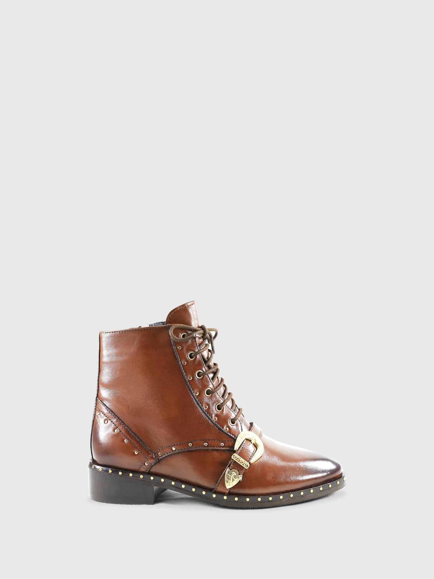 PARODI SHOES Botins com Fecho 95/COMO Castanho