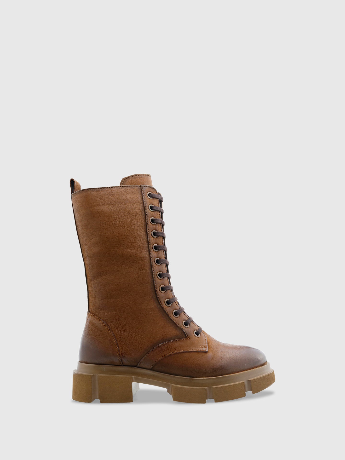 PARODI SHOES Botas com Atacadores em Castanho