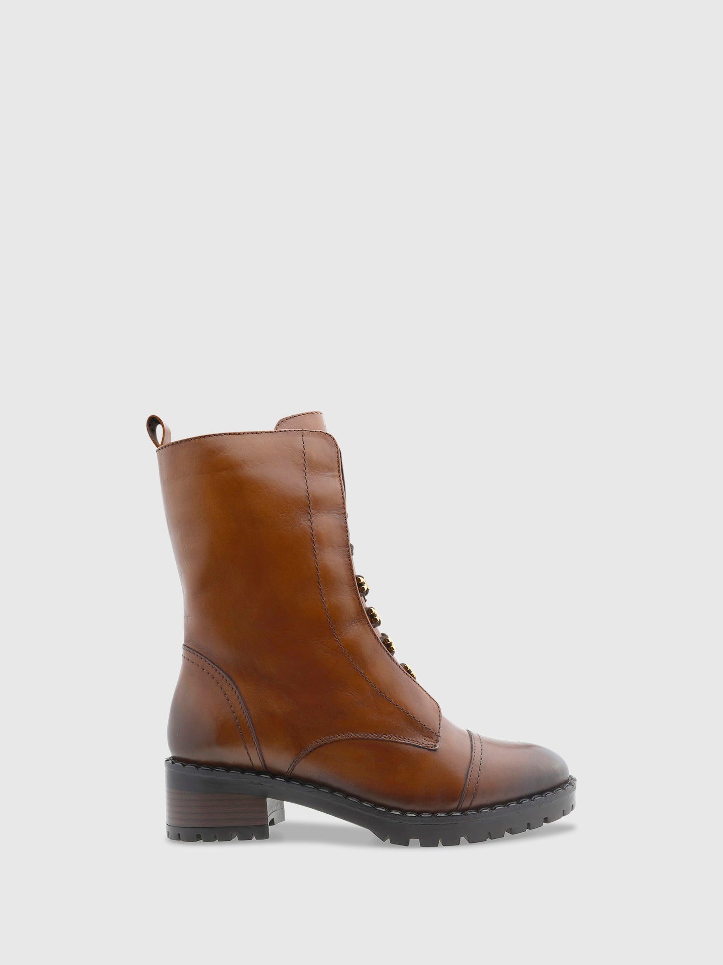 PARODI SHOES Botas com Atacadores em Castanho