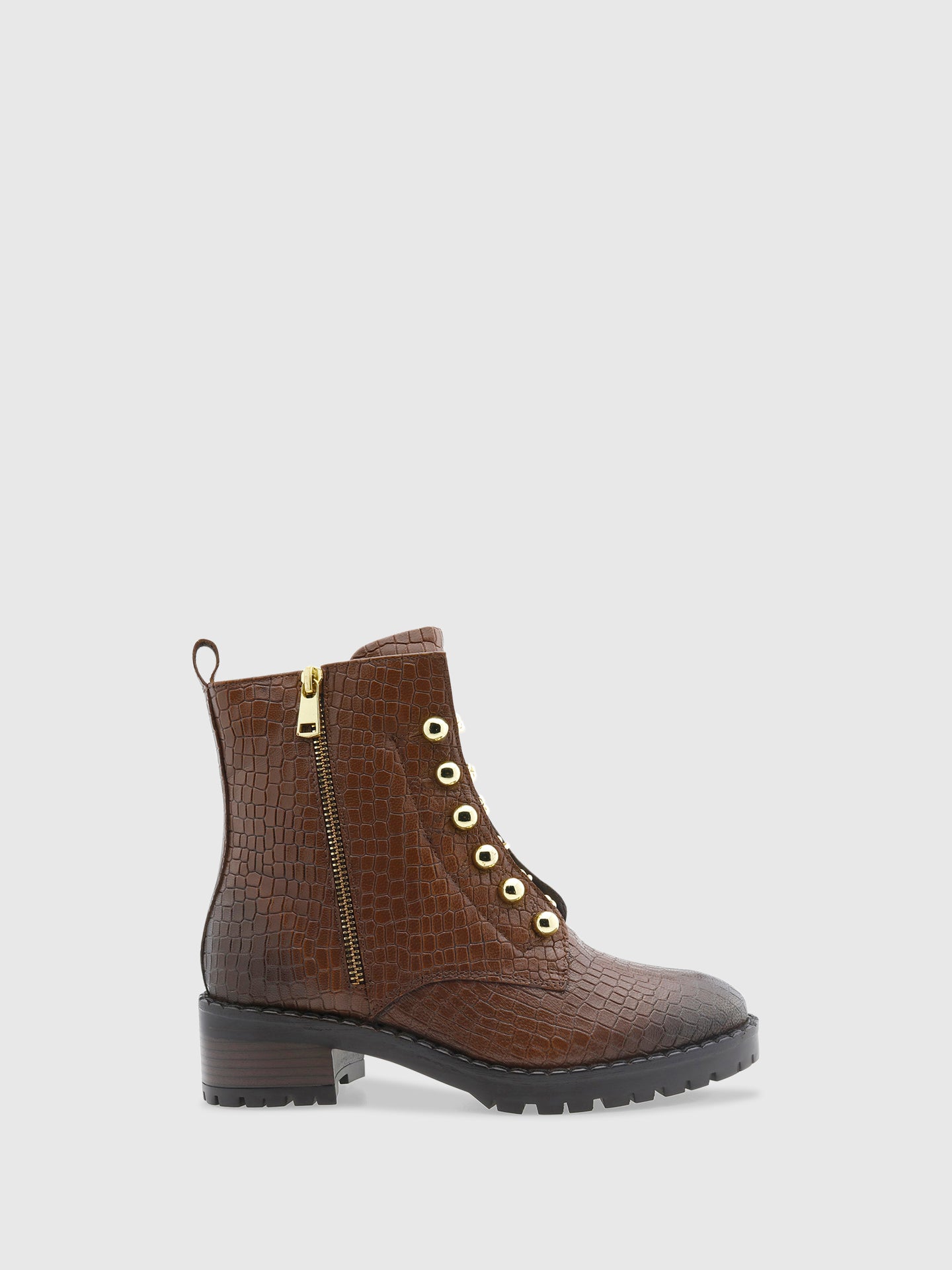 PARODI SHOES Botas com Fecho em Castanho