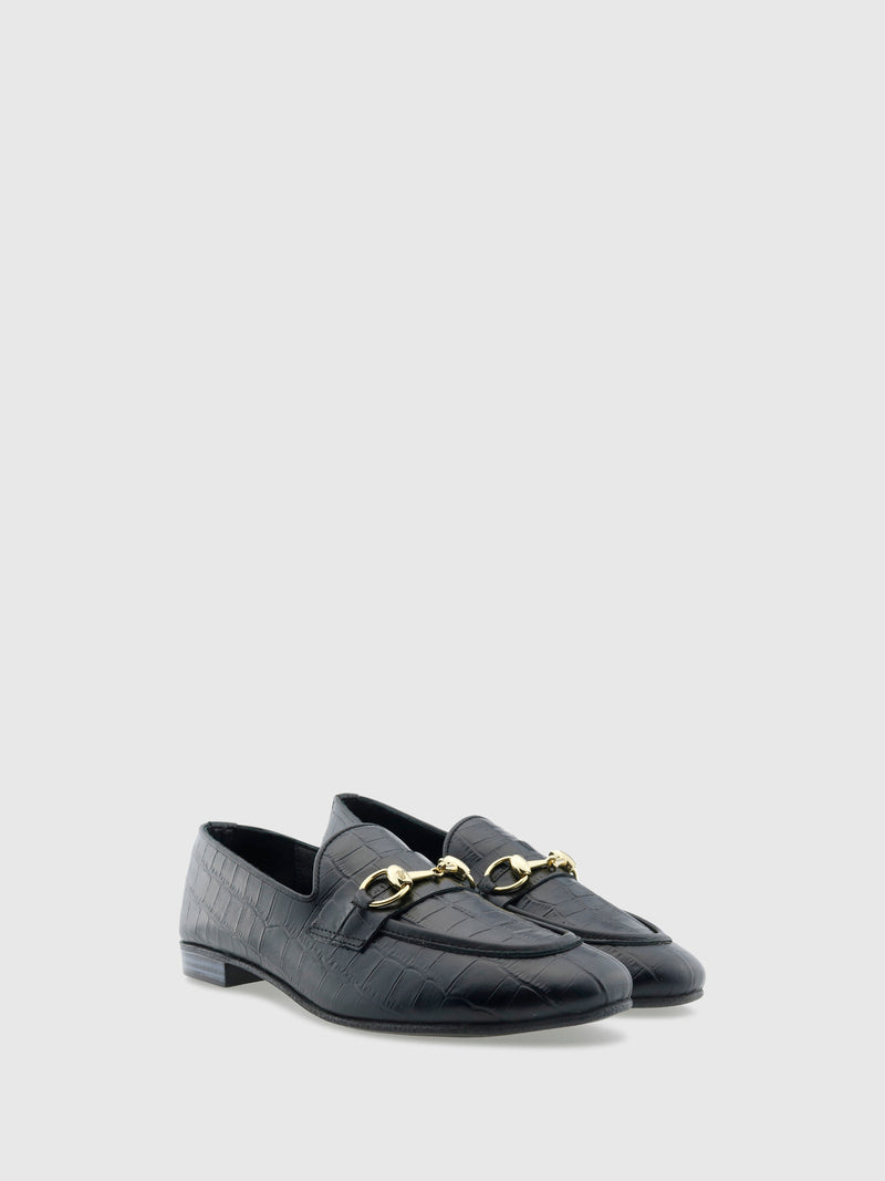 OXALÁ Loafers com Apliques em Preto