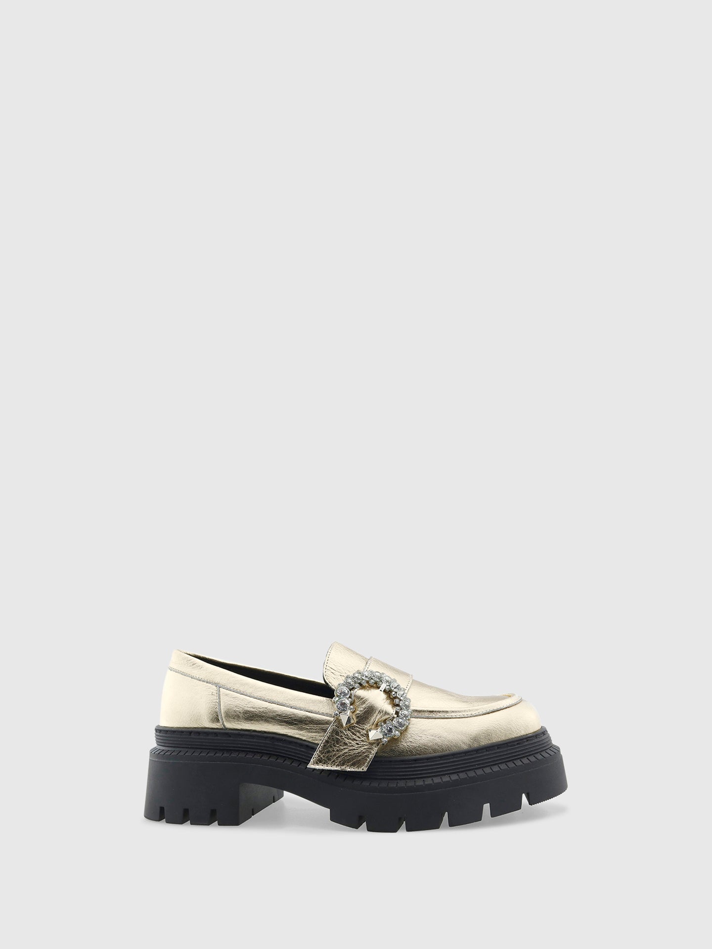 PARODI SHOES Loafers com Fivela em Dourado