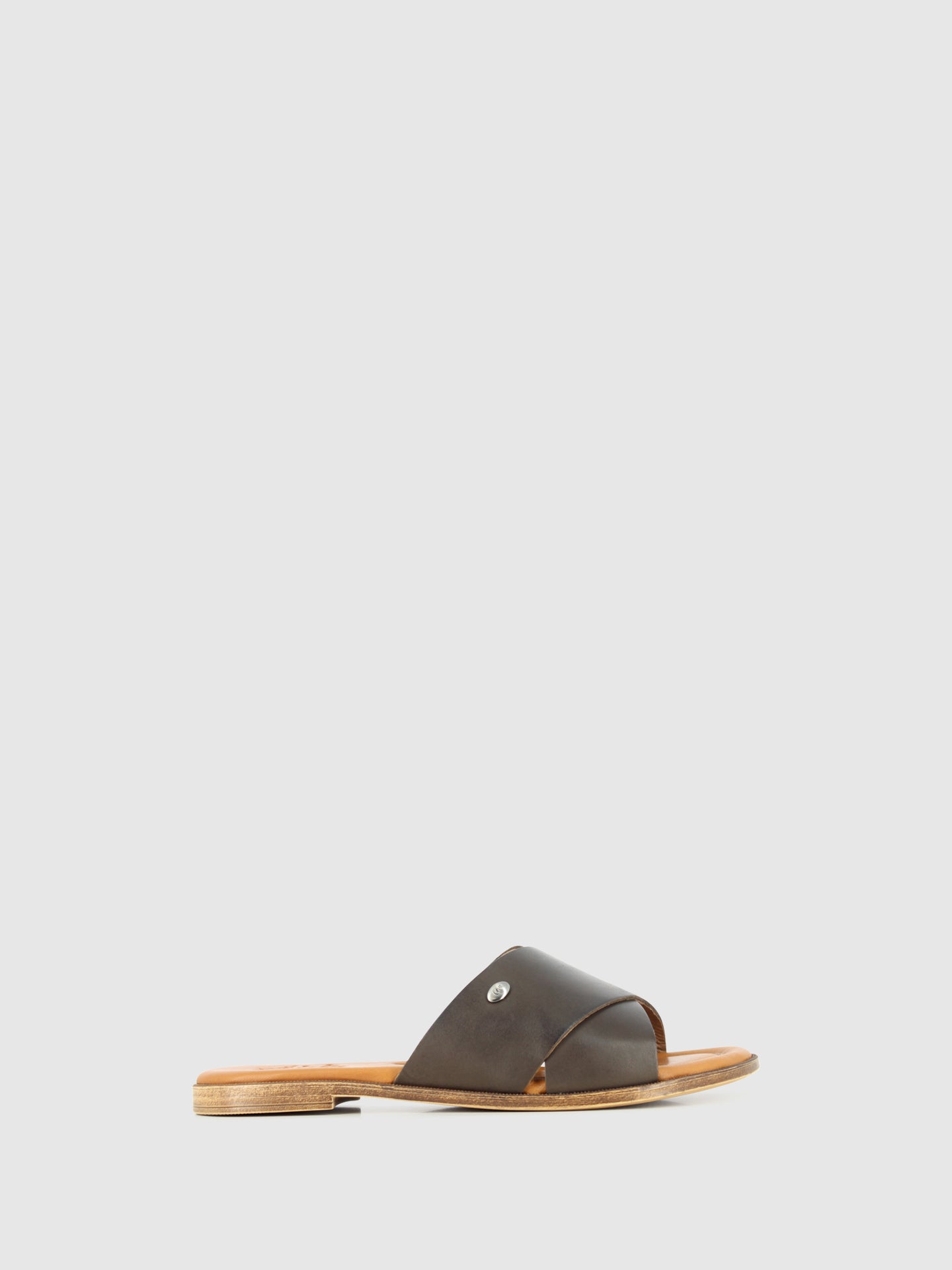 DRAKART Sandálias Slip-on em Pele Castanha
