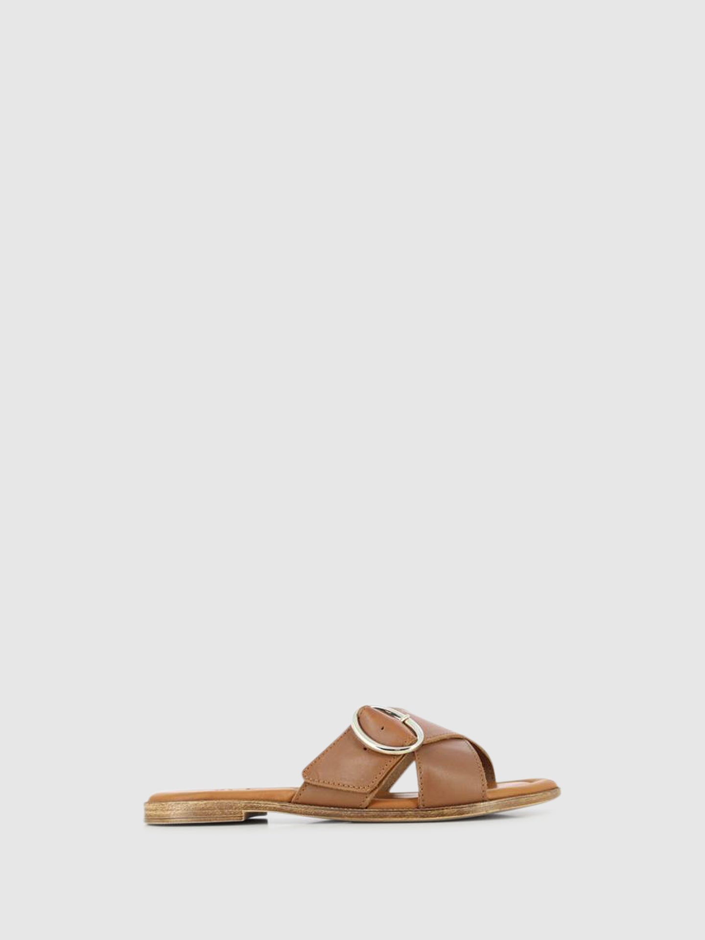 DRAKART Sandálias com Apliques em Pele Camel