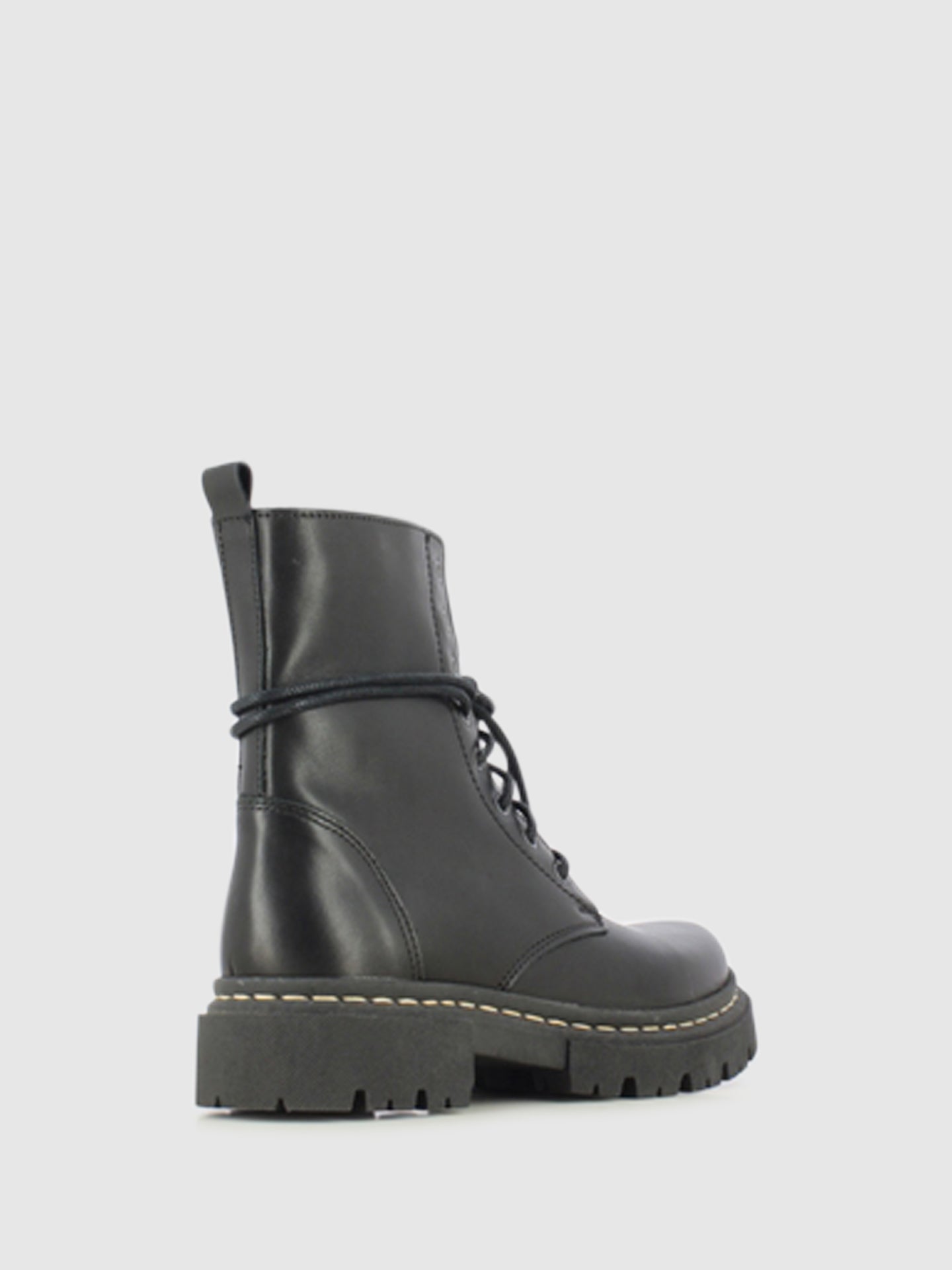 Foreva Botins com Fecho em Pele Preta