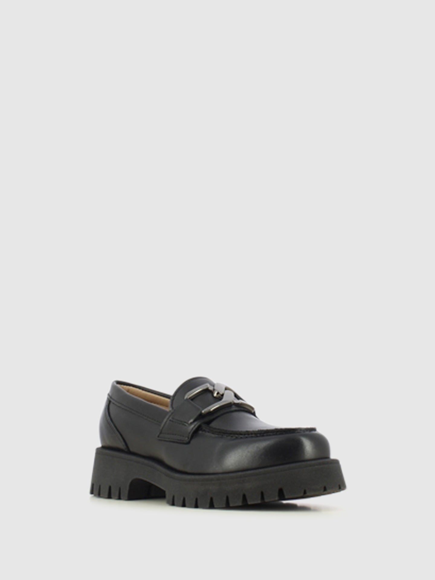 Foreva Sapatos com Apliques em Pele Preta