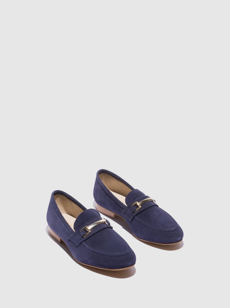 Foreva Loafers com Apliques Metálicos em Azul Marinho