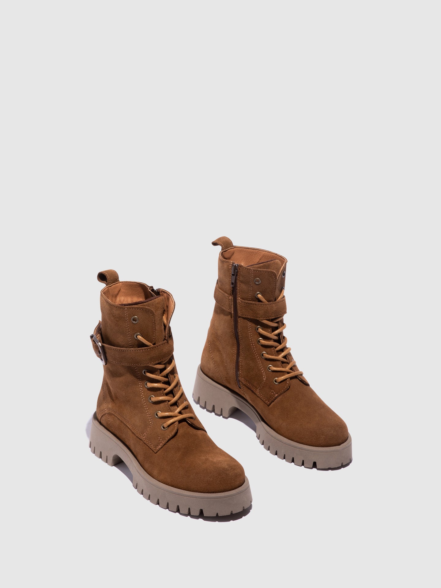 Foreva Botins com Atacadores em Camel