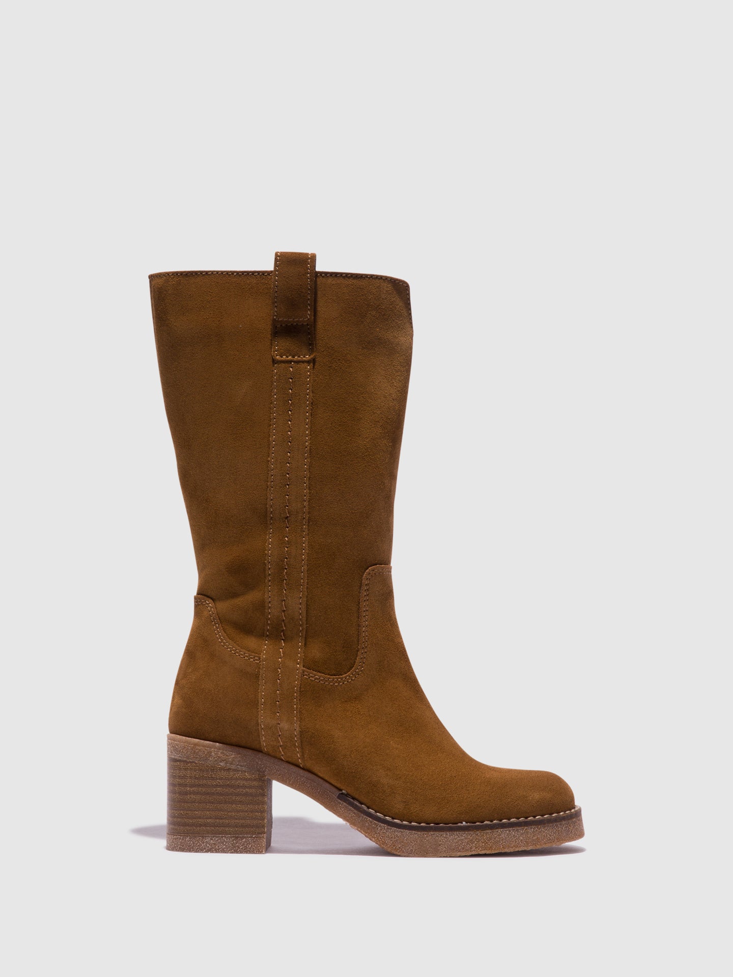 Foreva Botas com Ponta Redonda em Camel