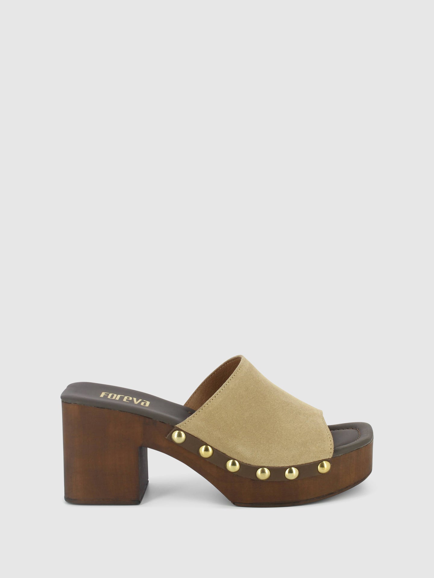 Foreva Socas de Plataforma em Taupe