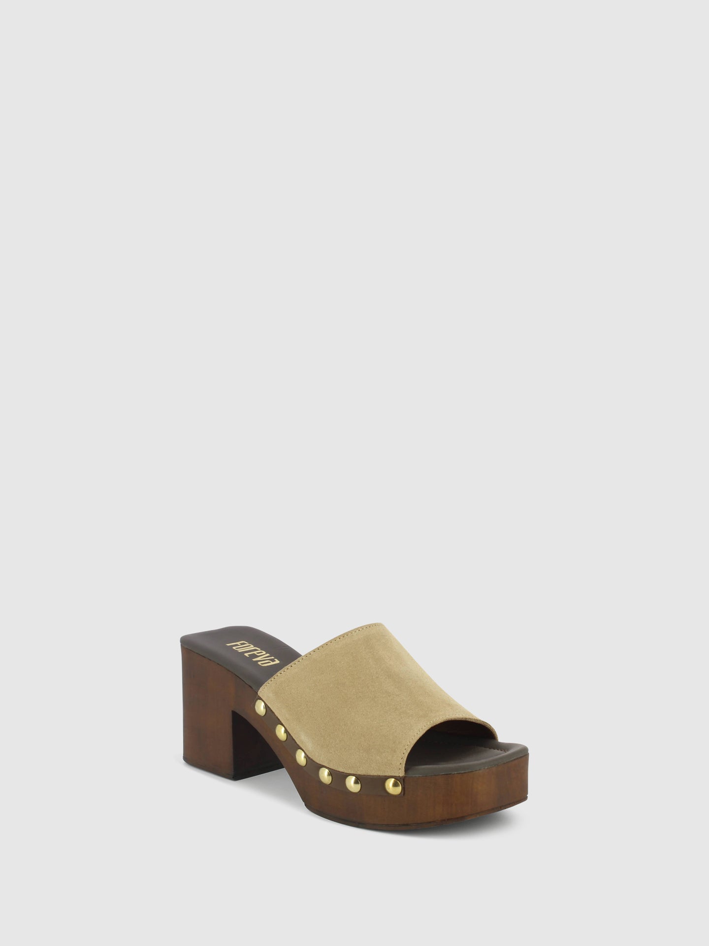 Foreva Socas de Plataforma em Taupe