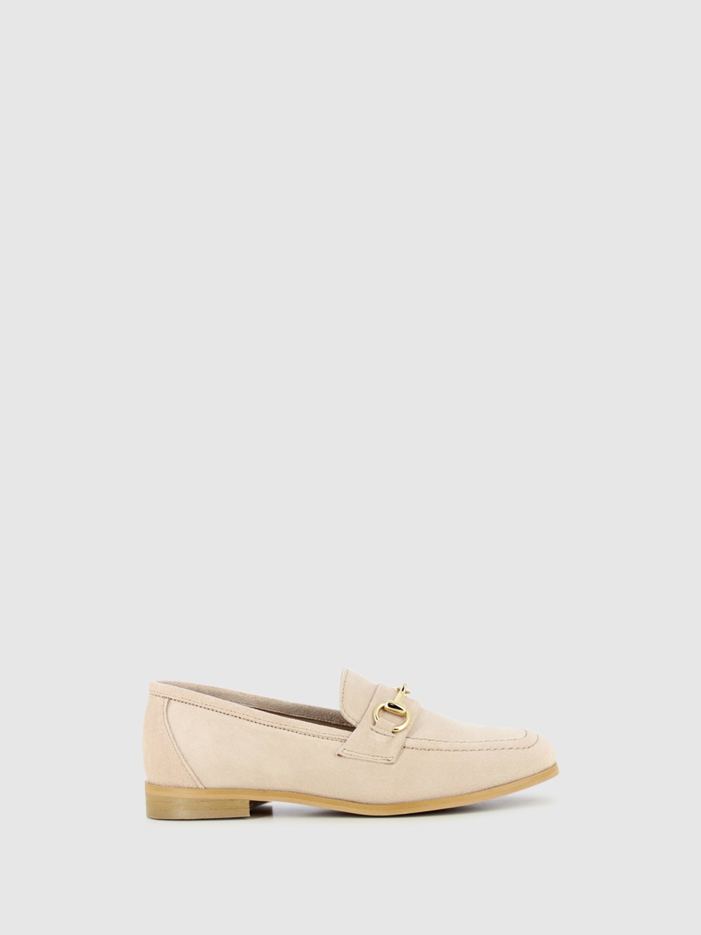 Foreva Loafers com Apliques Metálicos em Nude
