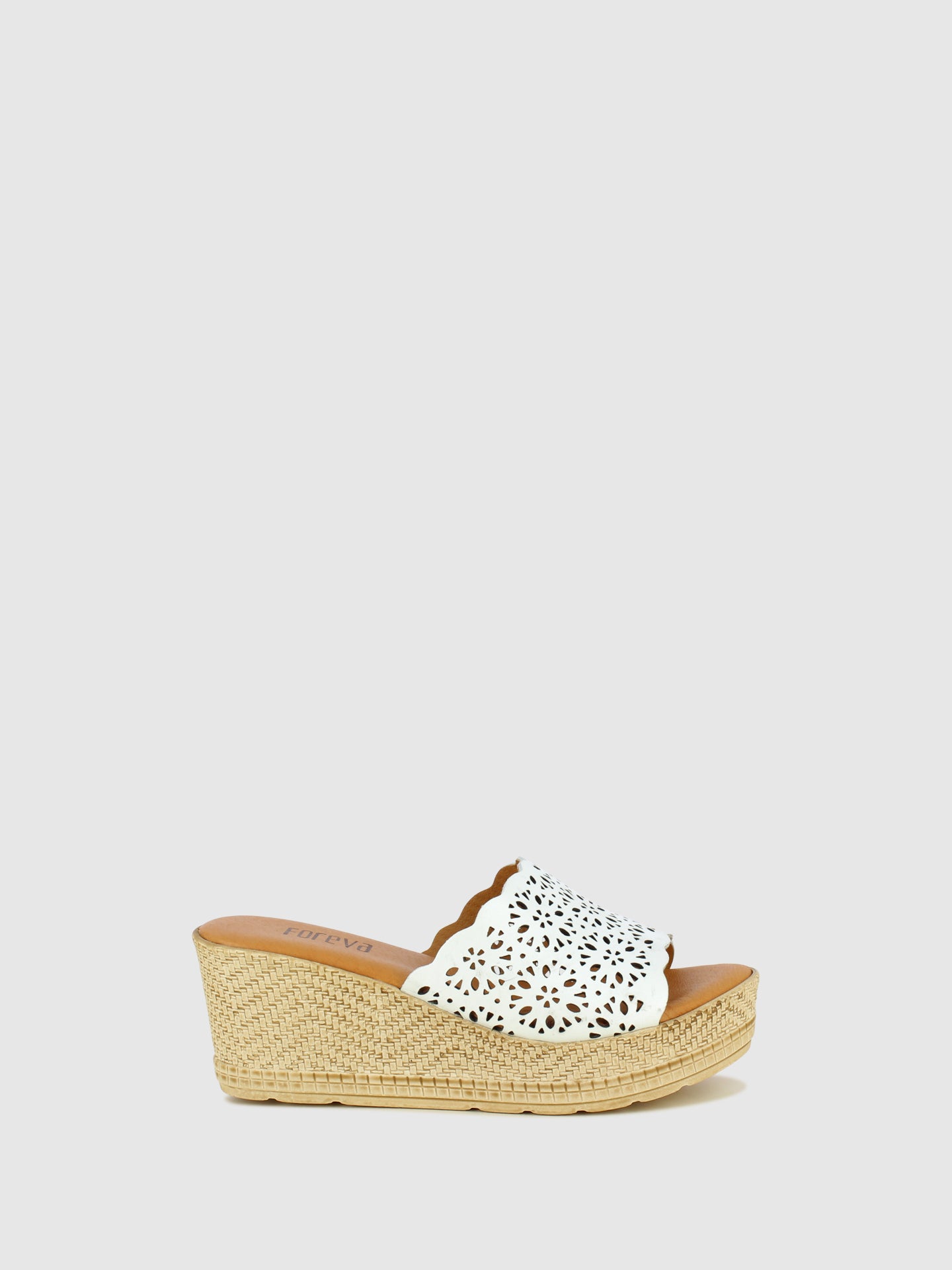 Foreva Mules de Cunha em Branco