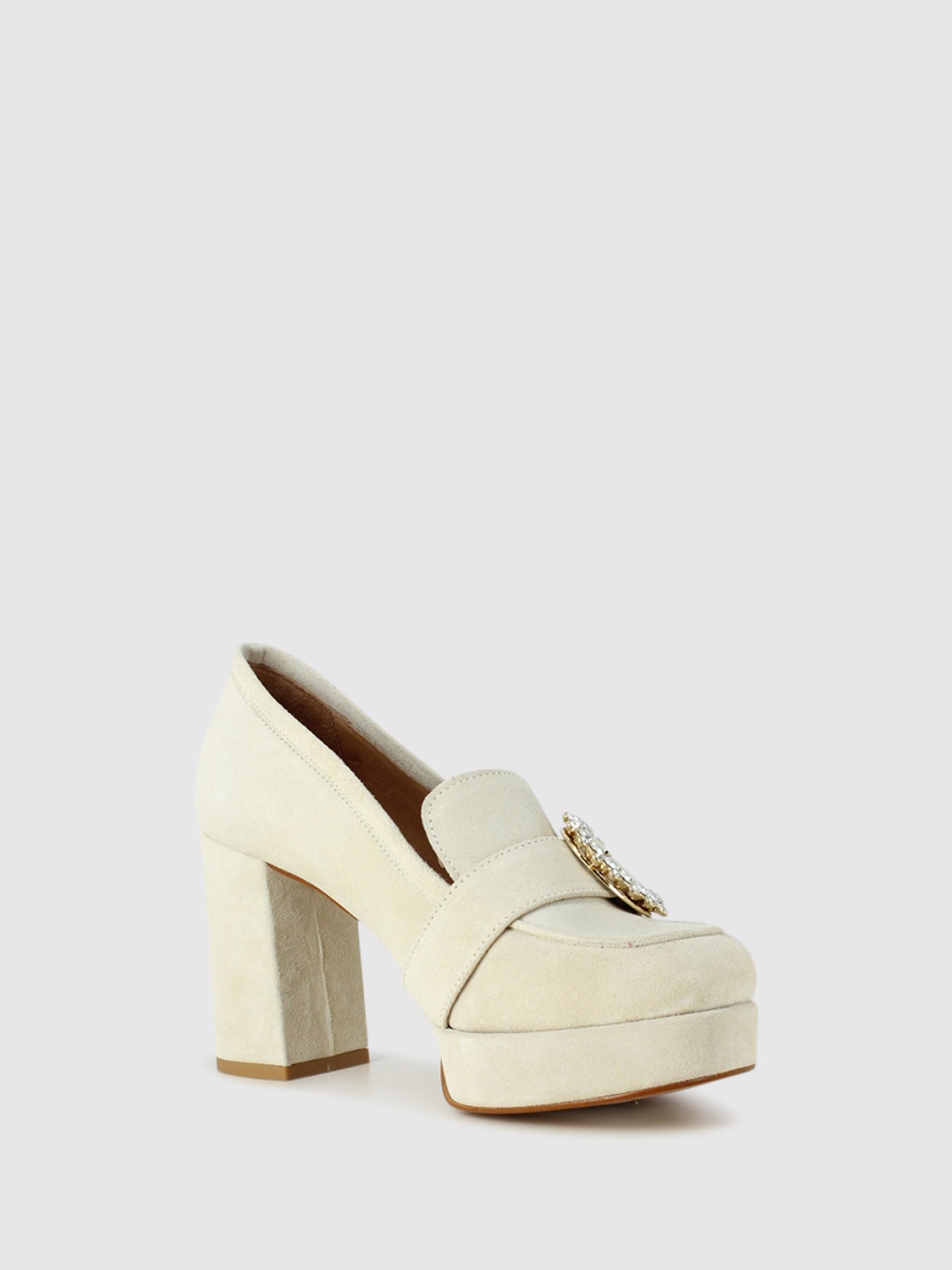 Foreva Sapatos de Plataforma em Branco Cru