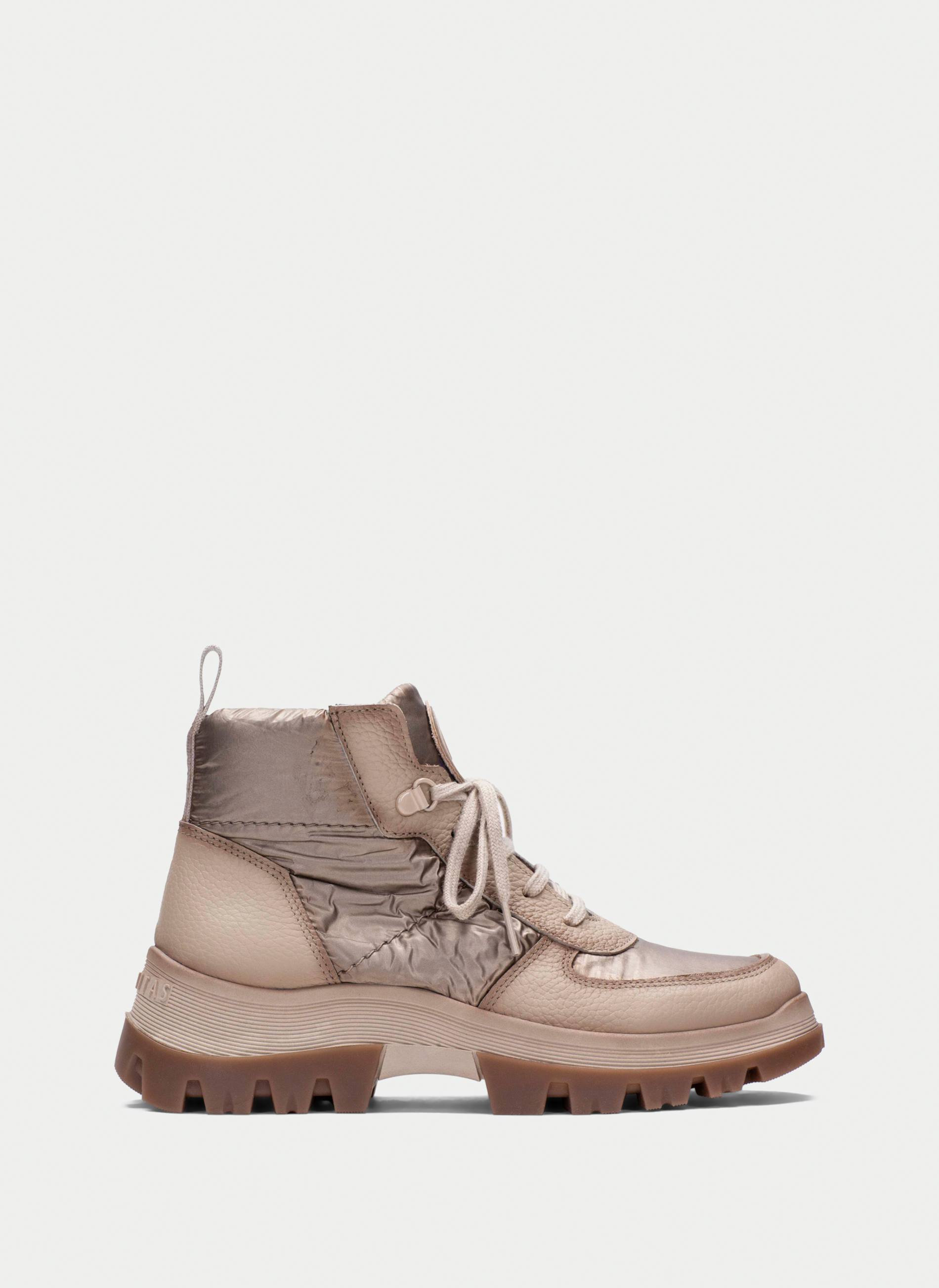 Hispanitas Botins com Atacadores em Taupe