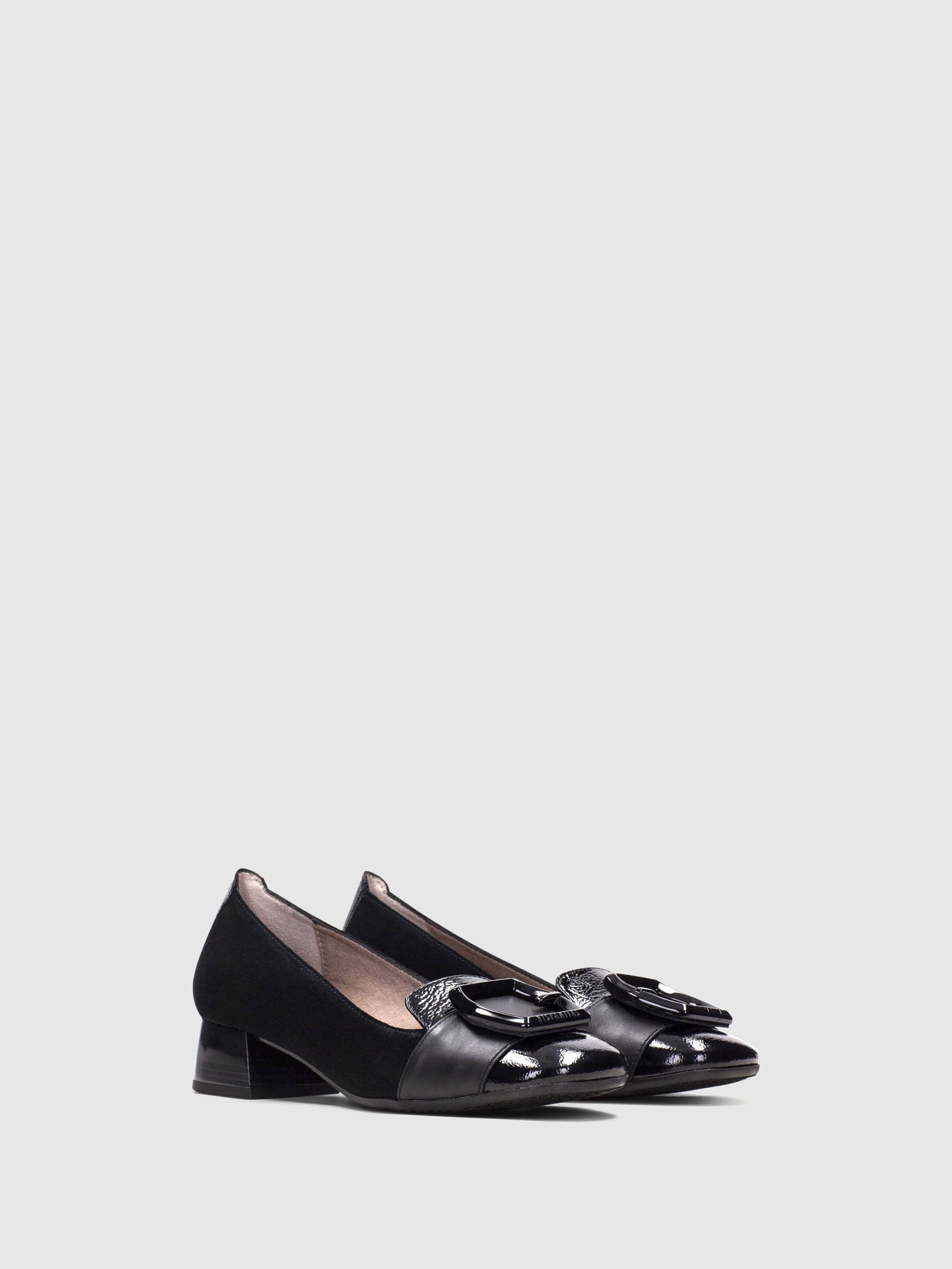 Hispanitas Sapatos com Apliques em Preto