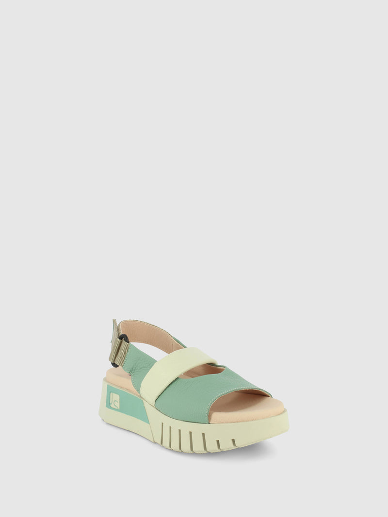 Jose Saenz Sandálias com Velcro em Azul Aquamarine