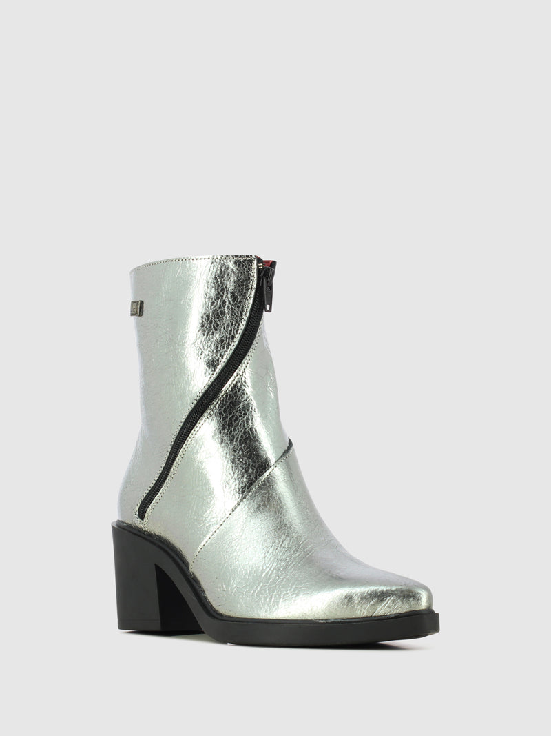 Jose Saenz Botas Texanas em Prateado