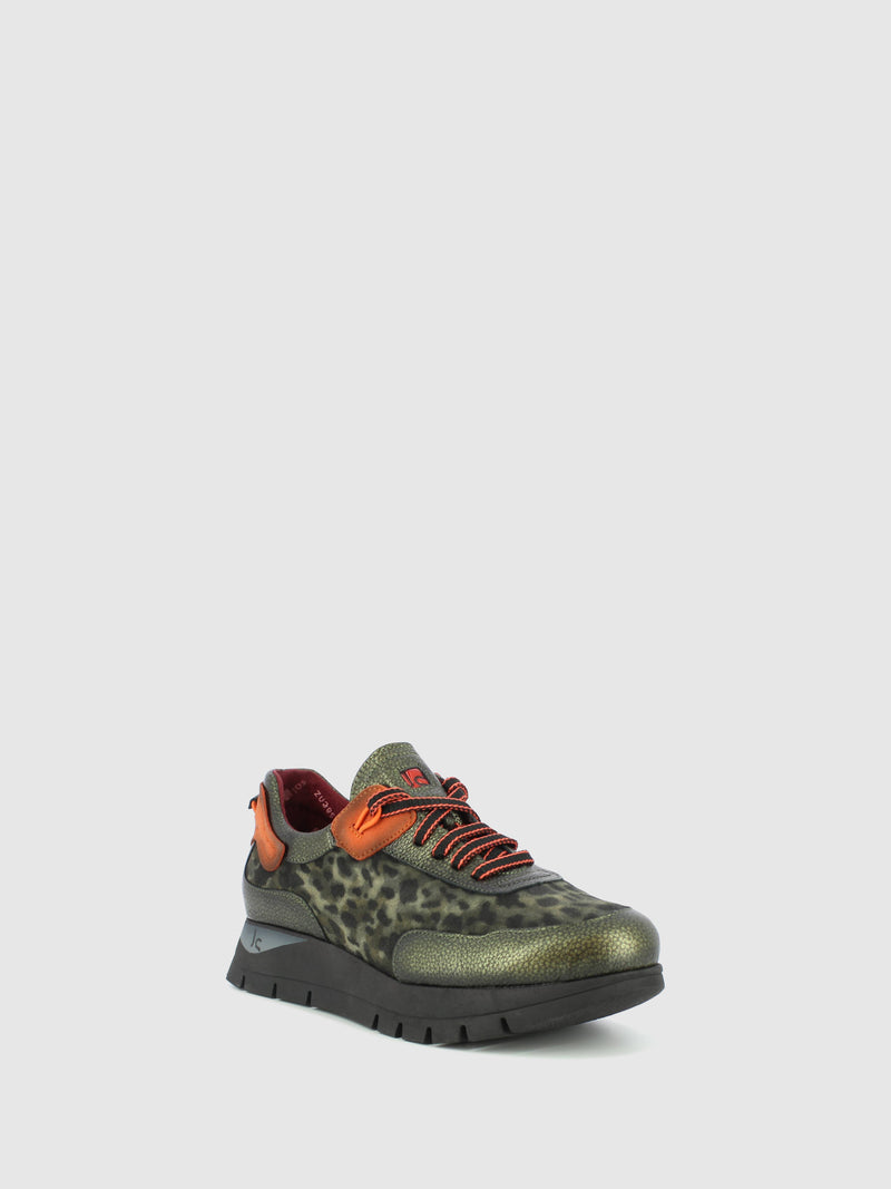 Jose Saenz Sapatos com Atacadores em Khaki