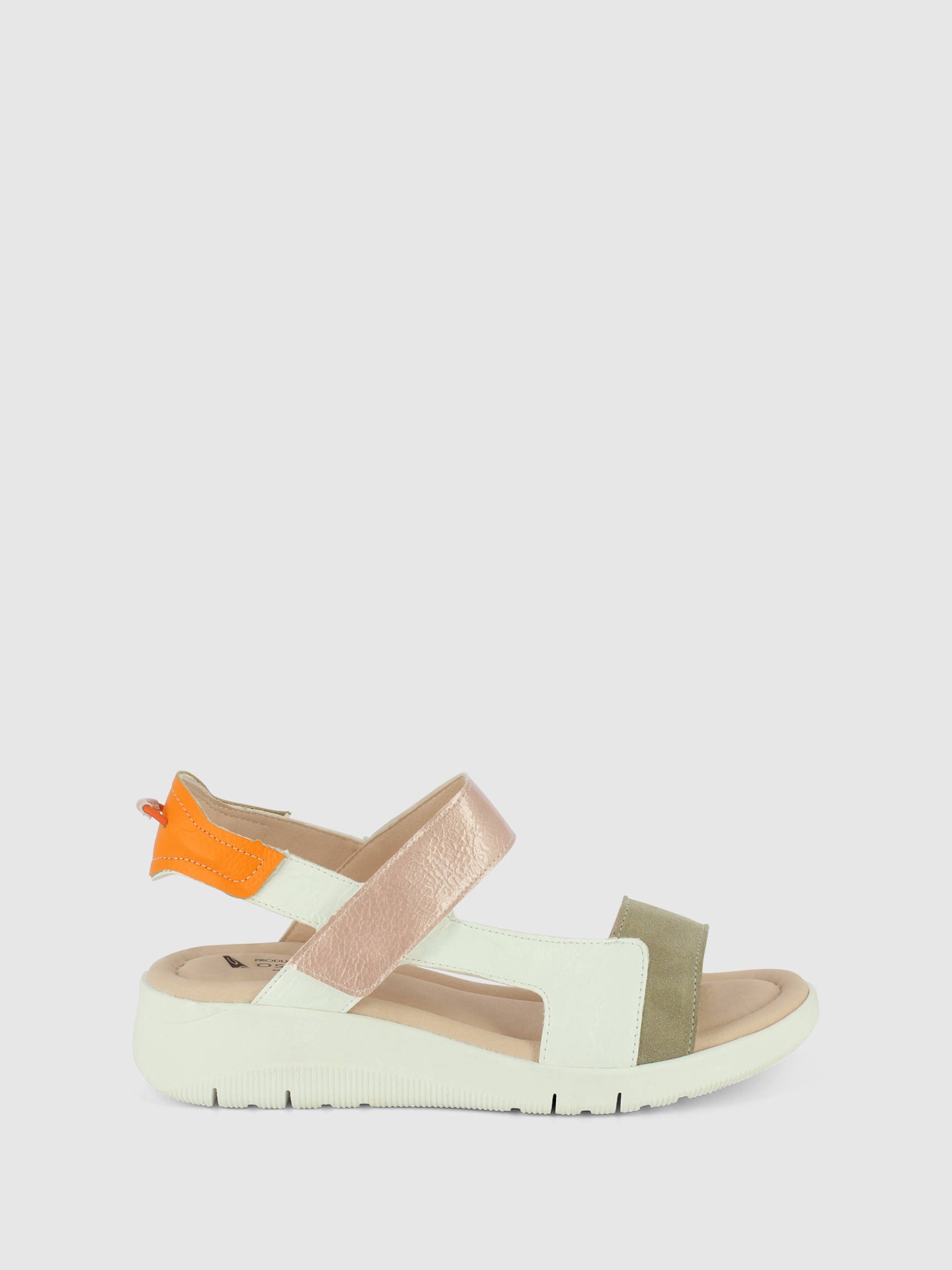 Jose Saenz Sandálias com Velcro em Branco Cru