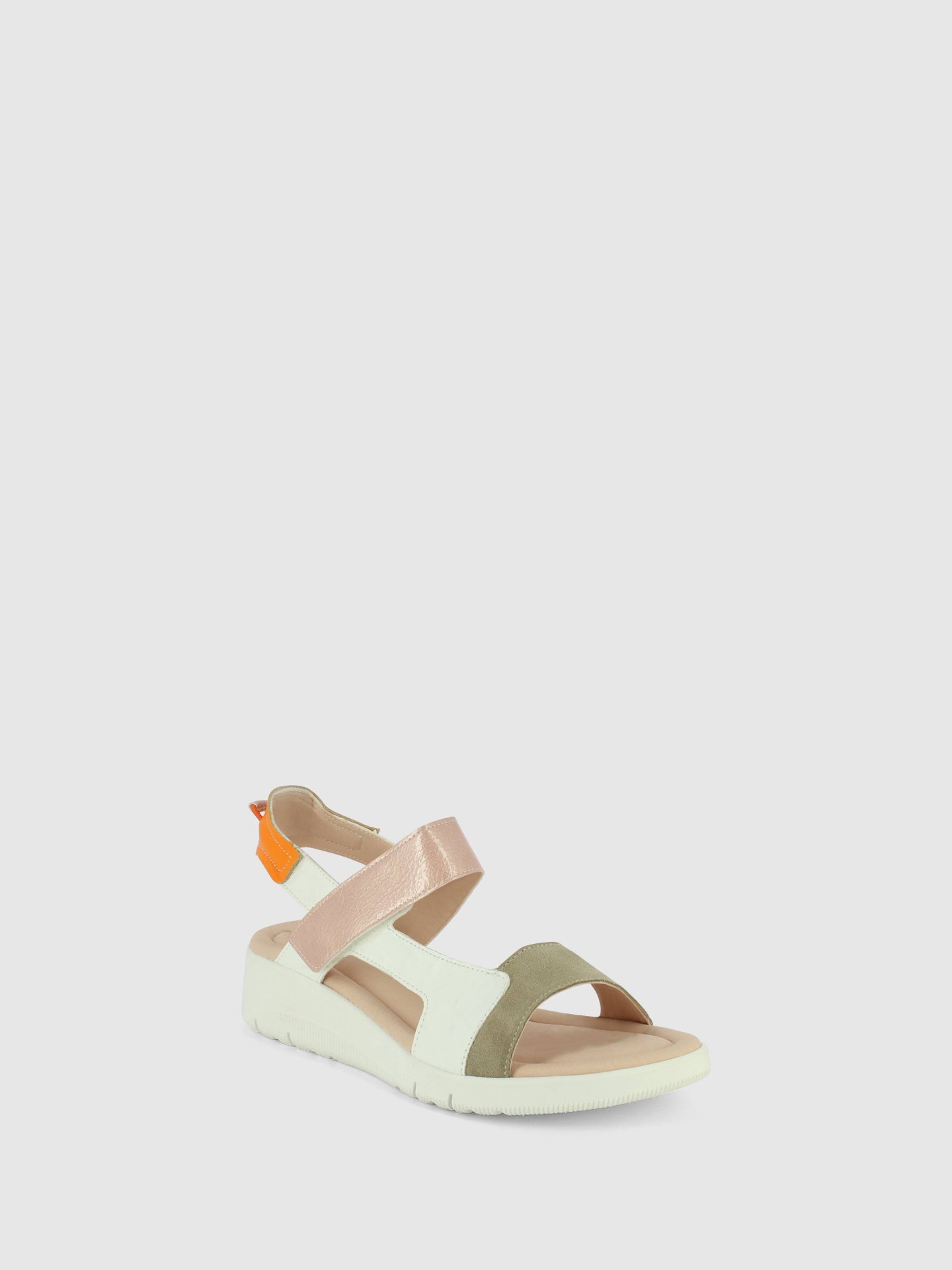 Jose Saenz Sandálias com Velcro em Branco Cru