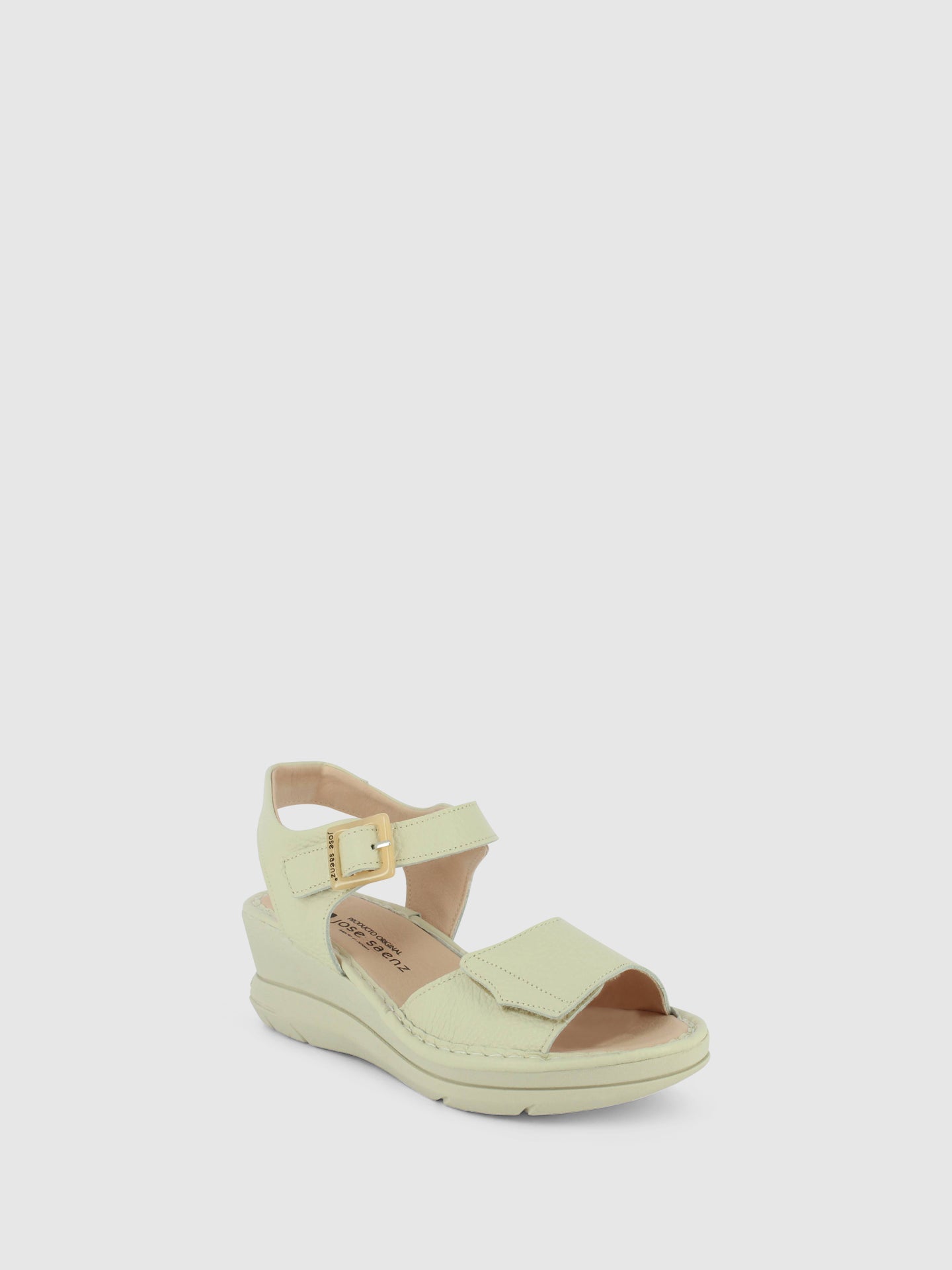 Jose Saenz Sandálias com Velcro em Branco Cru
