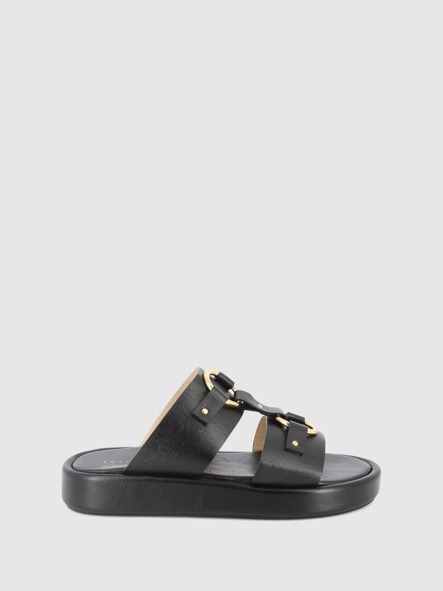 Sofia Costa Black Platform Flip-Flops