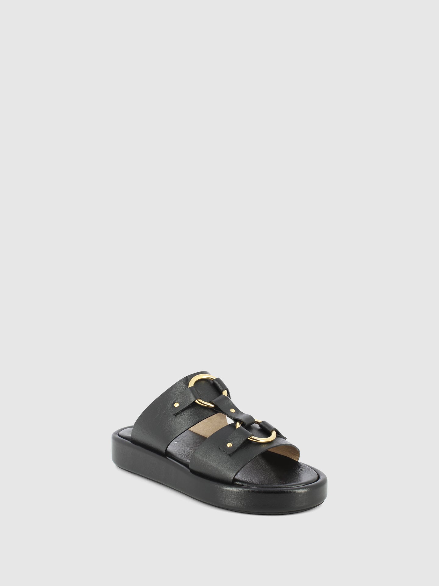 Sofia Costa Black Platform Flip-Flops