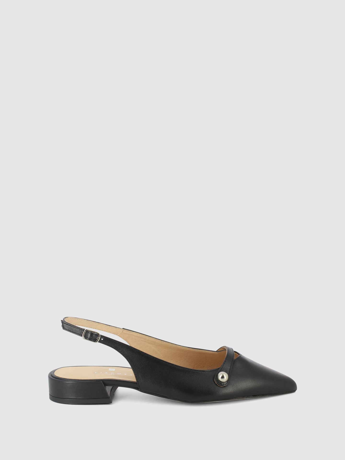 Sofia Costa Black Buckle Sandals