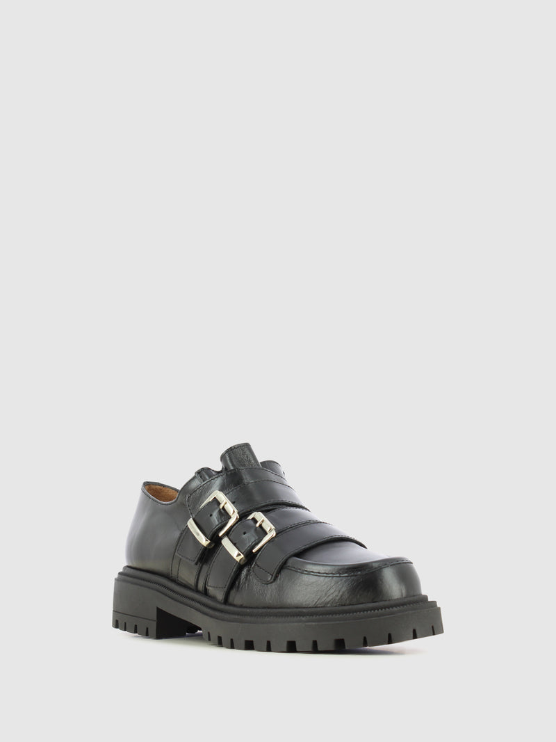 Sofia Costa Sapatos com Apliques em Preto