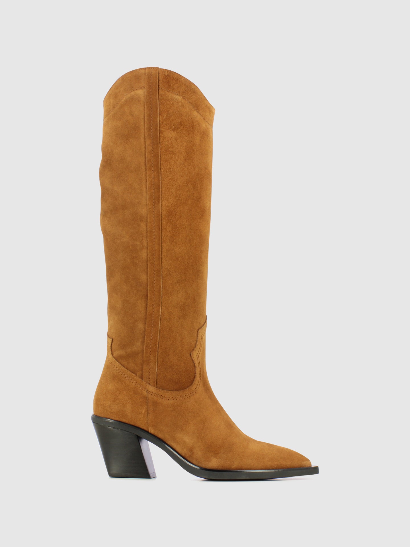 Sofia Costa Botas com Fecho em Cognac