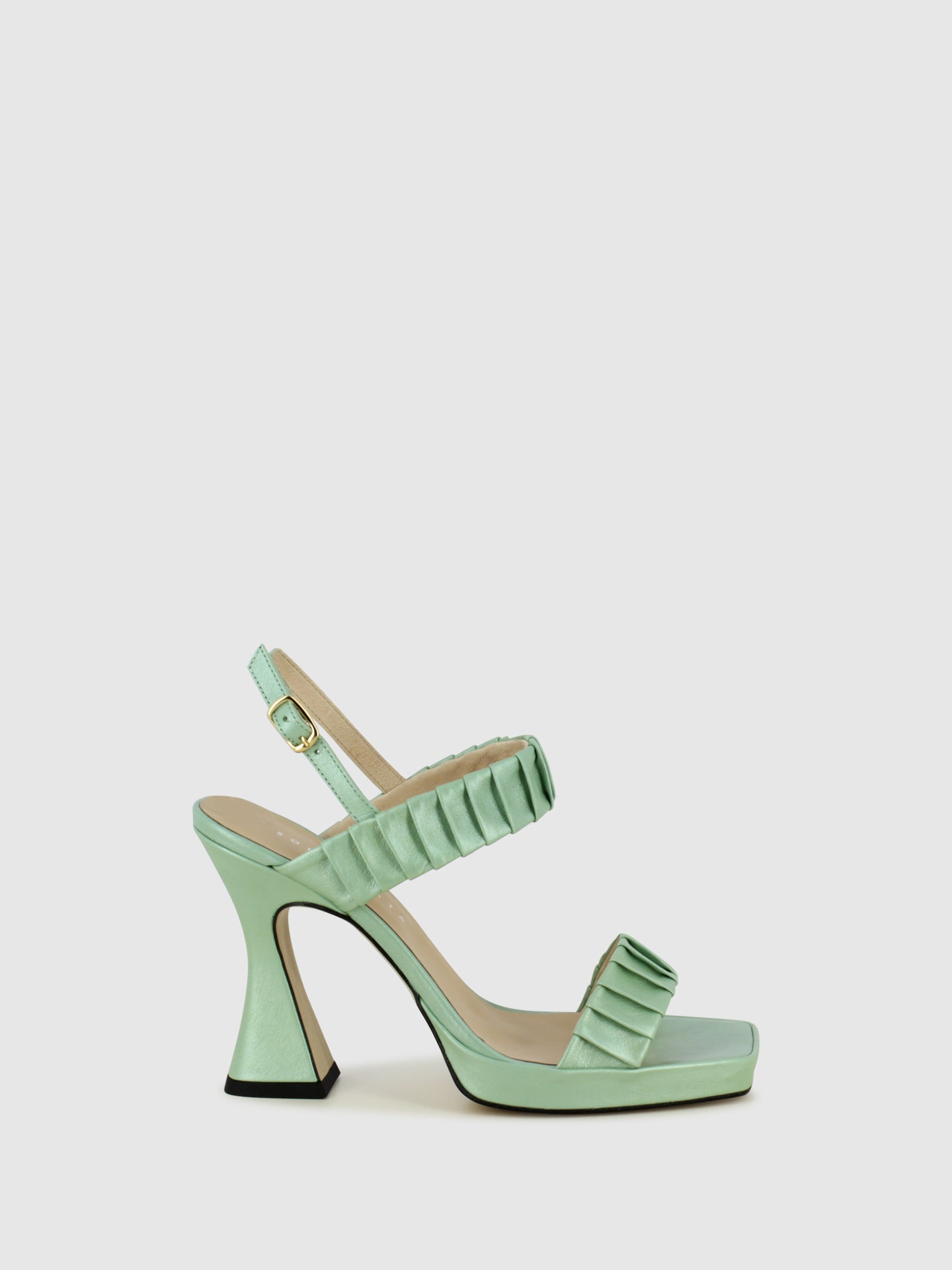 Sofia Costa Sandálias com Fivela em Verde