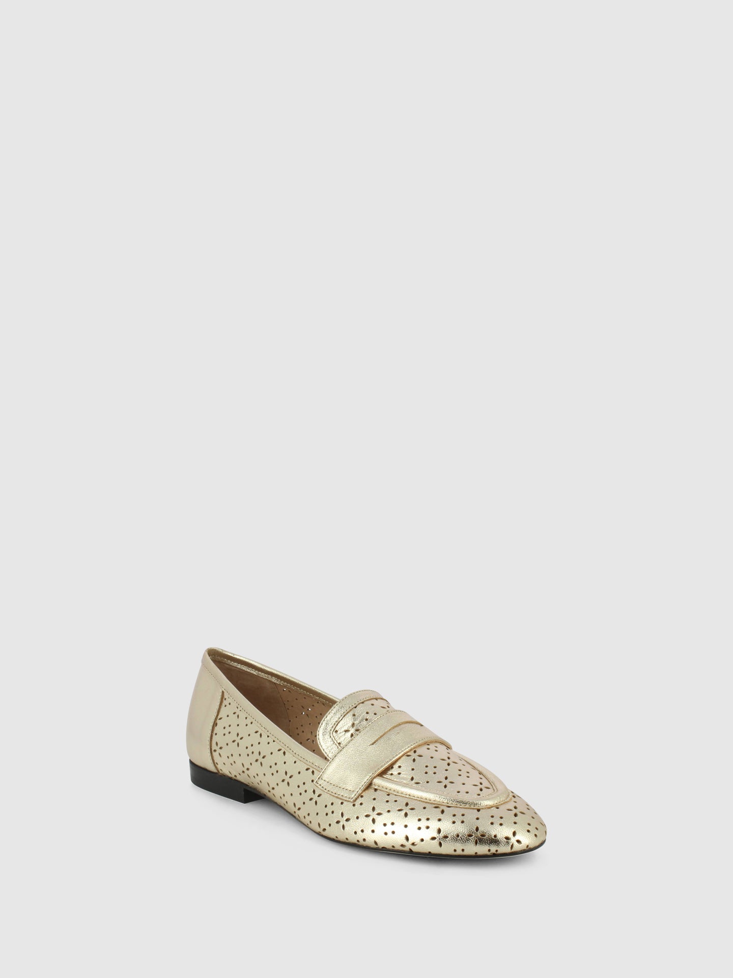 Sofia Costa Sapatos Loafer em Champanhe