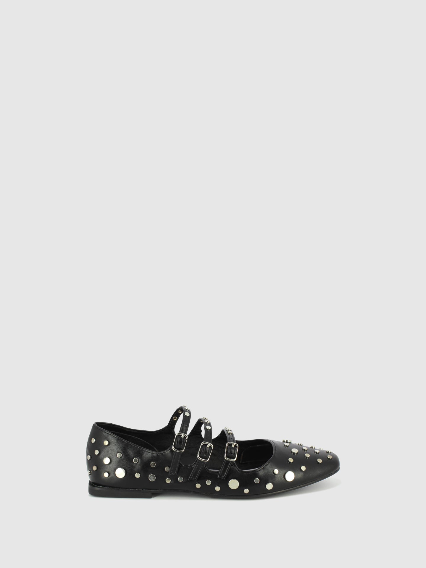 Top3 Sapatos com Fivela em Preto