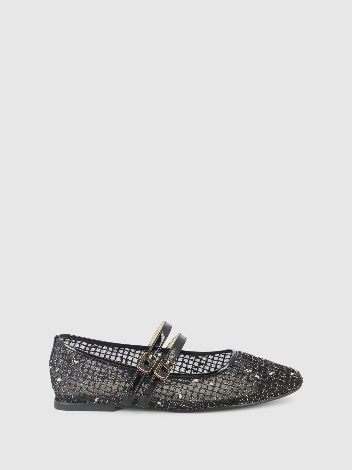 Top3 Sapatos com Fivela em Preto