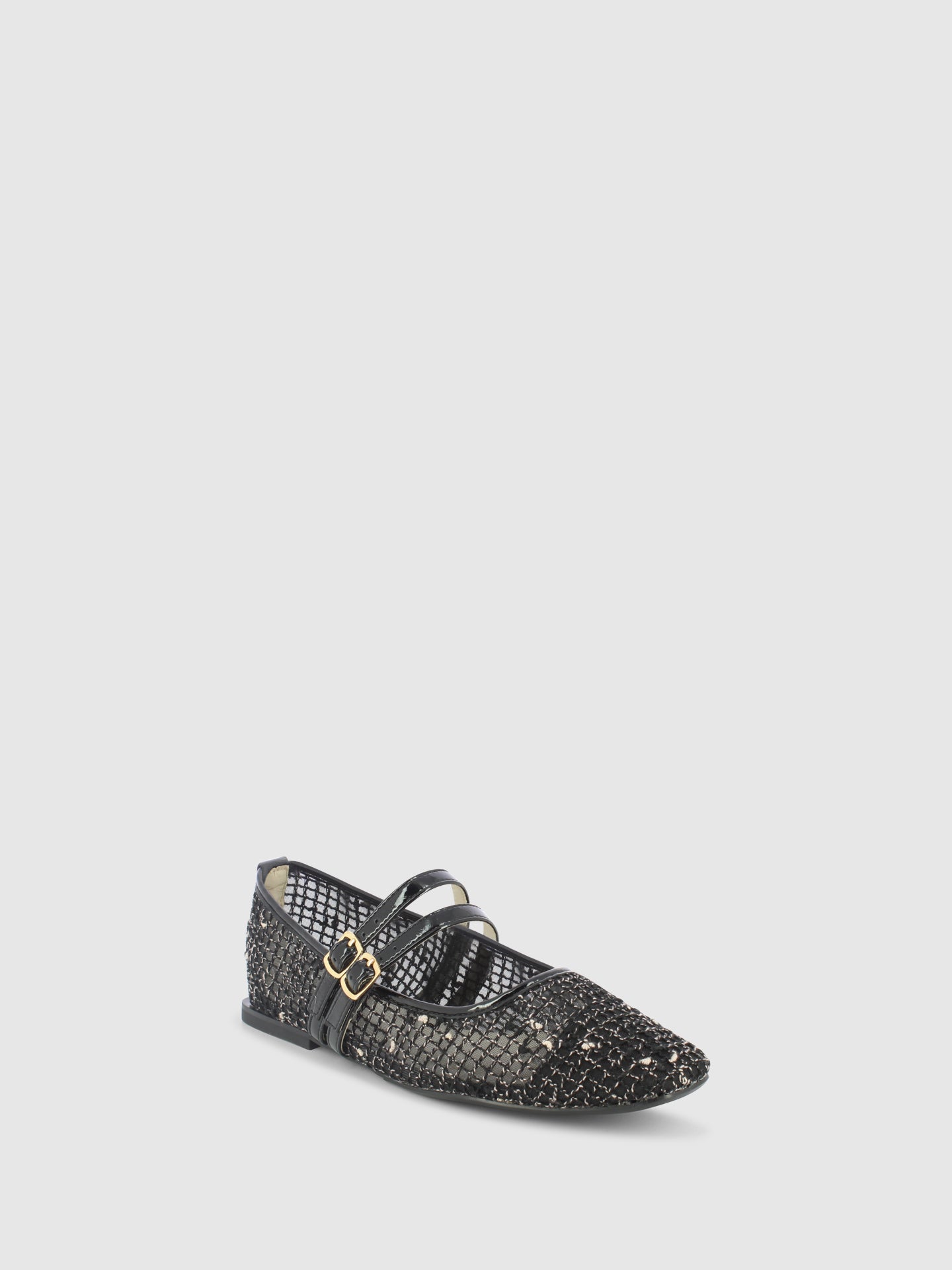 Top3 Sapatos com Fivela em Preto
