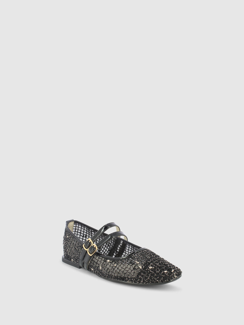Top3 Sapatos com Fivela em Preto