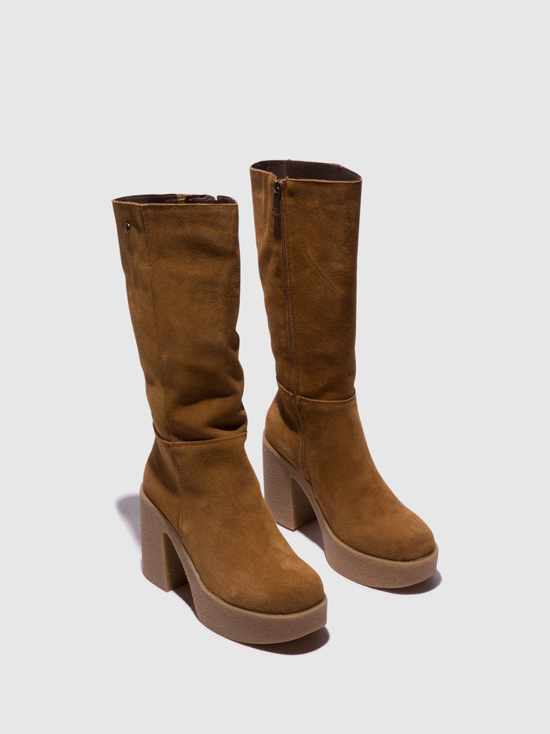 Top3 Botas com Fecho em Camel