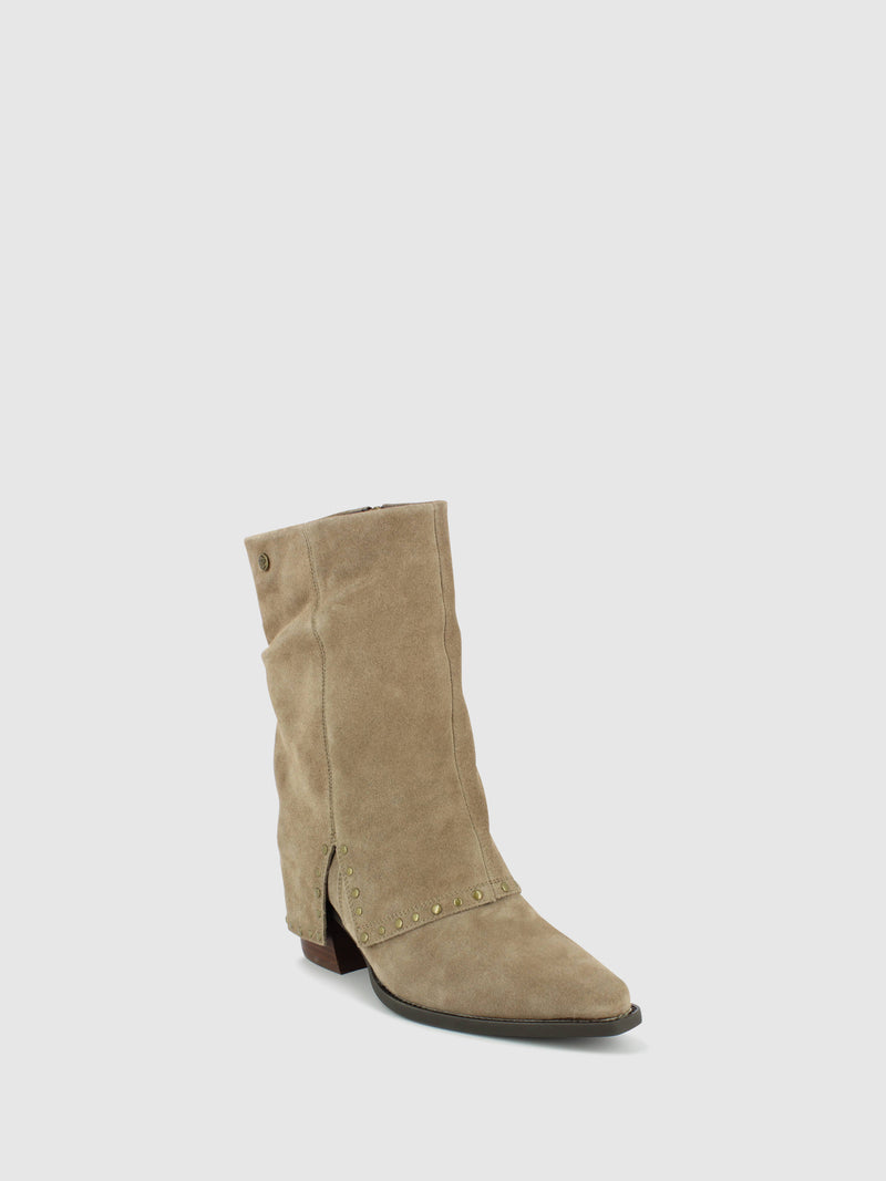 Top3 Botas com Fecho em Taupe