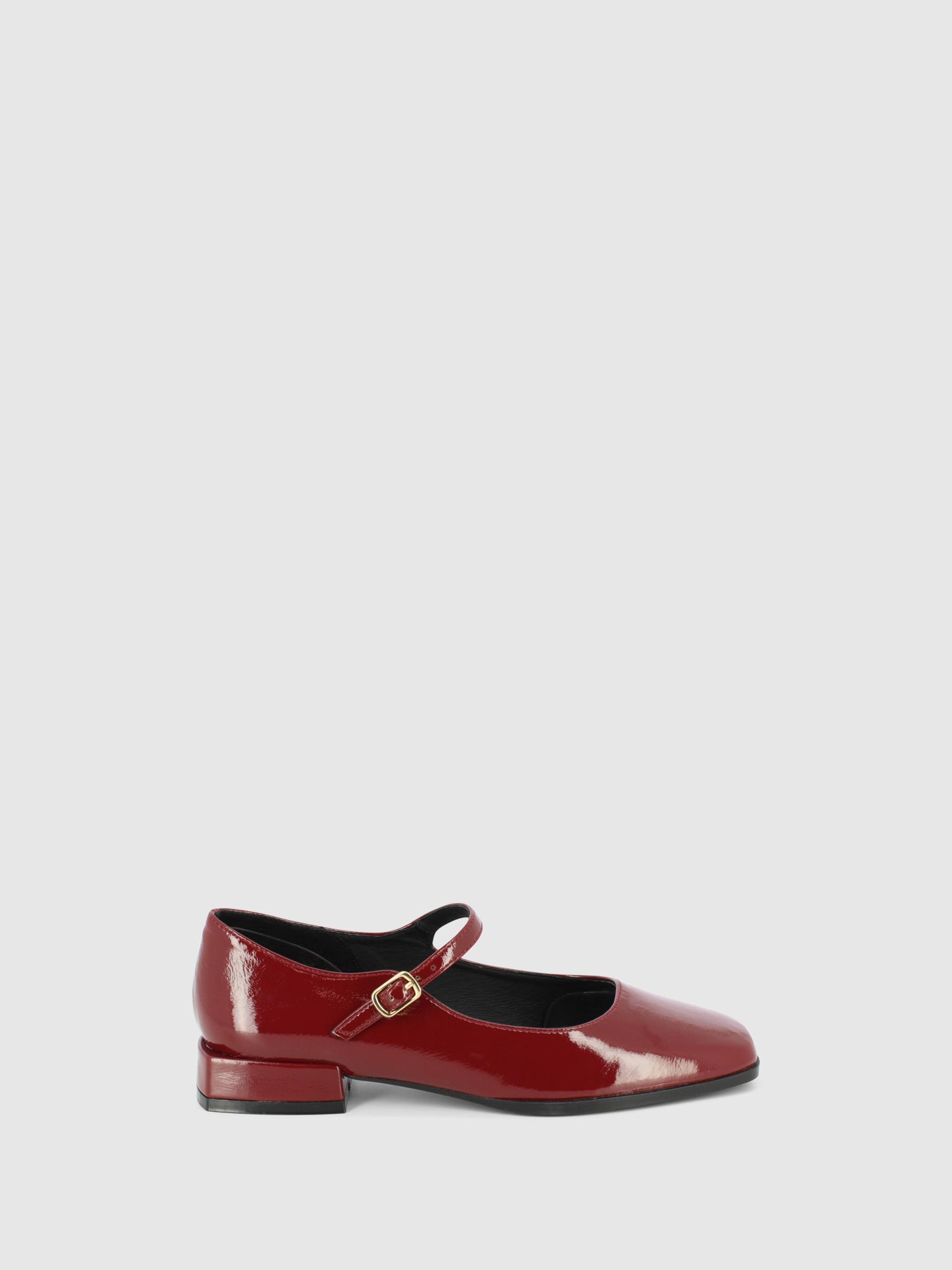Top3 Sapatos com Fivela em Cor de Vinho