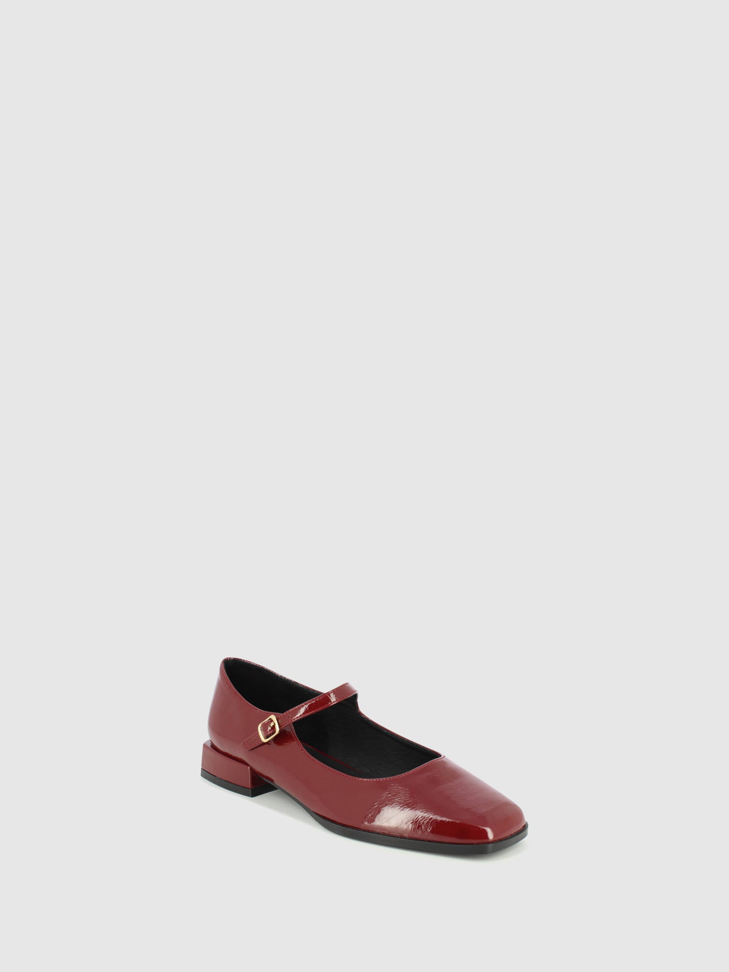 Top3 Sapatos com Fivela em Cor de Vinho