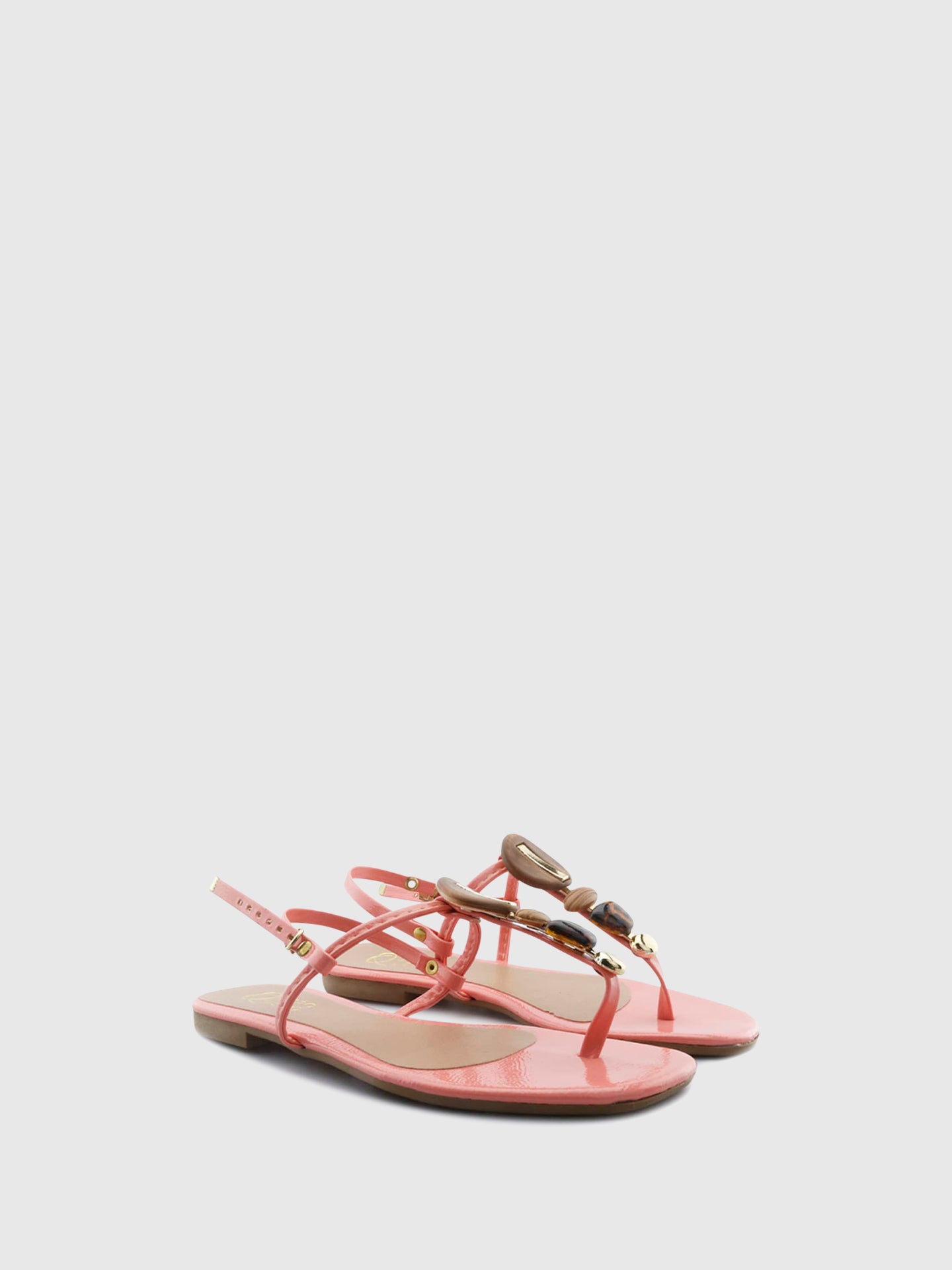 PARODI SHOES Sandálias com Apliques 13/QQ0534CORAL